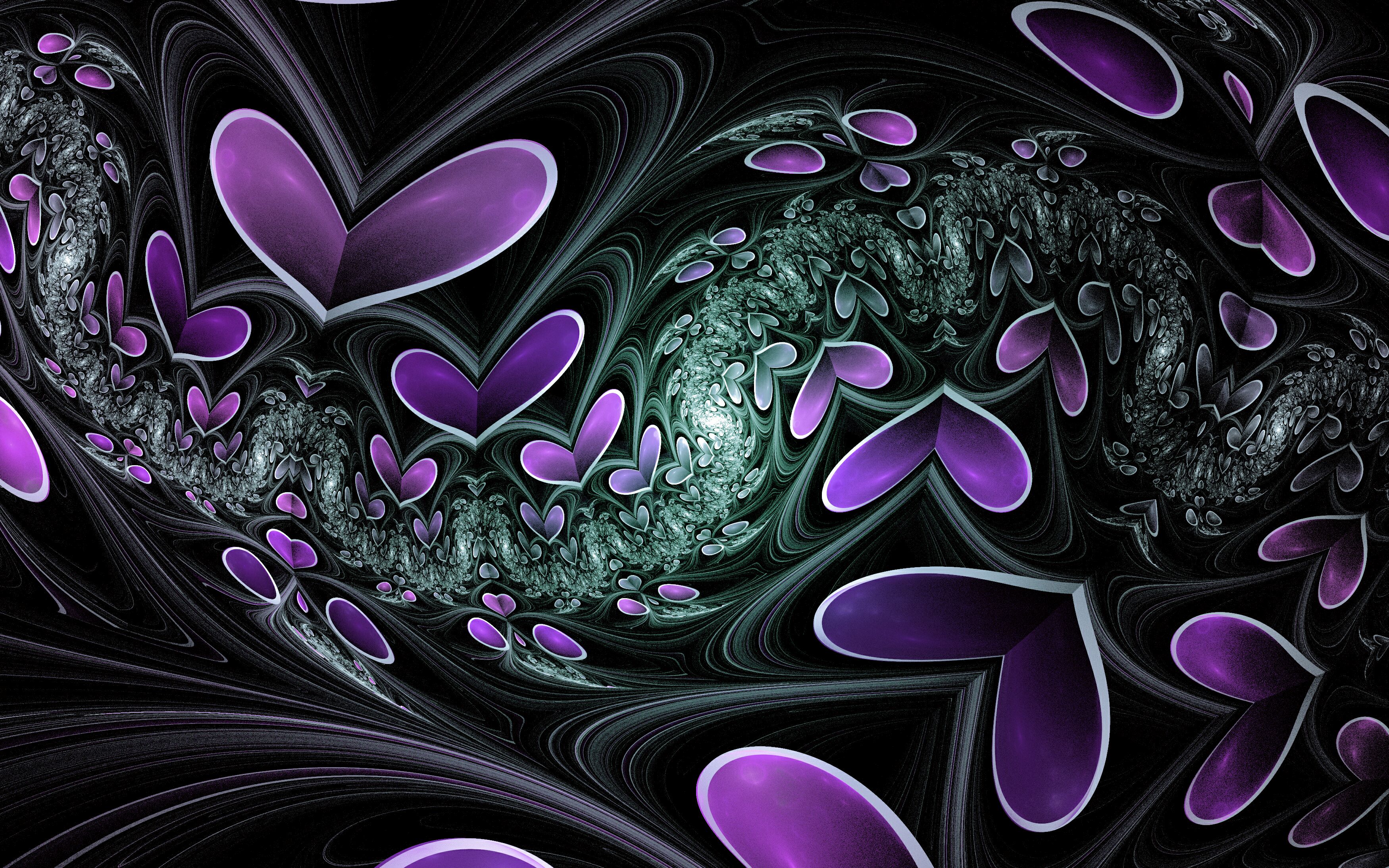 Free download wallpaper Love, Purple, Heart, Artistic on your PC desktop