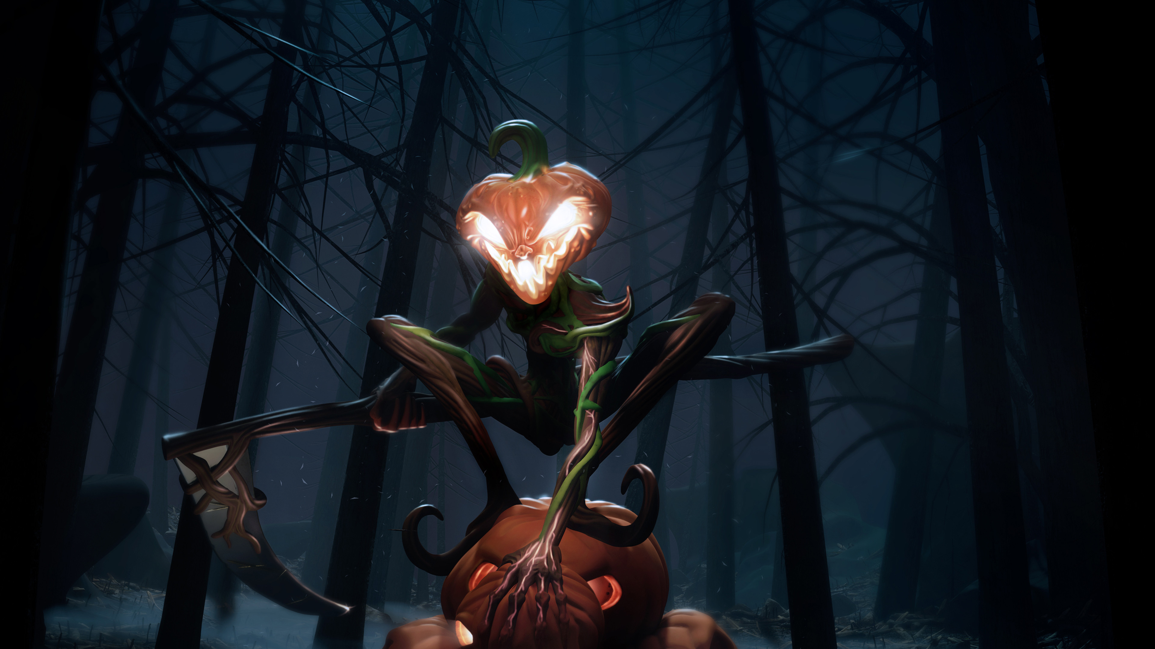 Download mobile wallpaper Halloween, Holiday, Scythe for free.