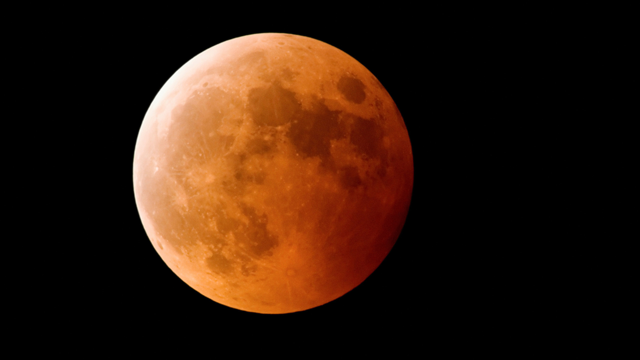 773244 завантажити шпалери земля, місячне затемнення, місяць, помаранчевий колір) - заставки і картинки безкоштовно