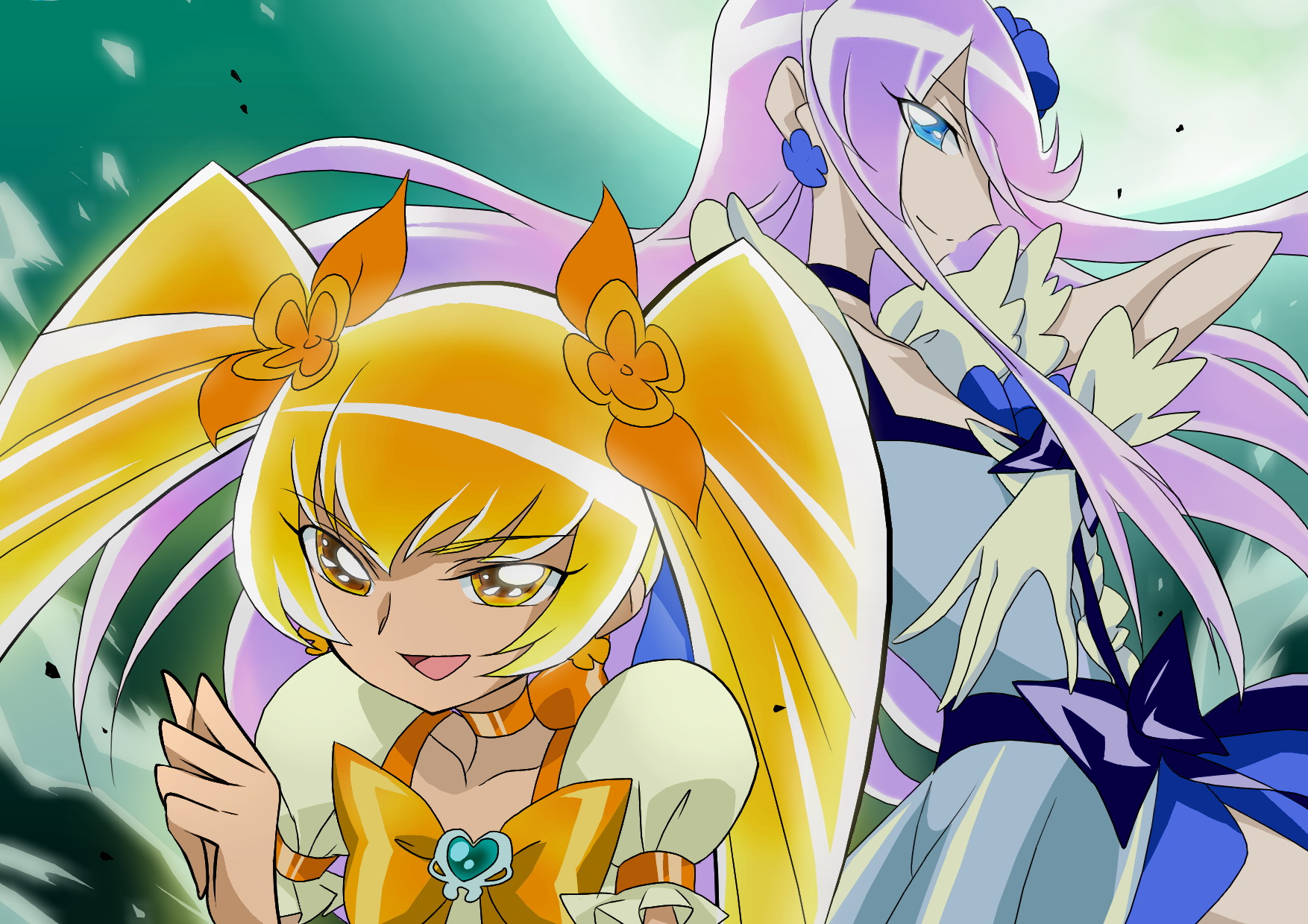 anime, pretty cure!, cure moonlight