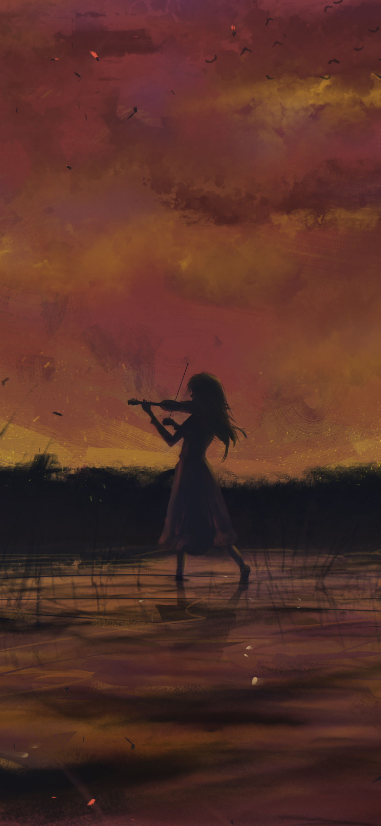 Handy-Wallpaper See, Violine, Animes, Kaori Miyazono, Ihre Lüge Im April kostenlos herunterladen.