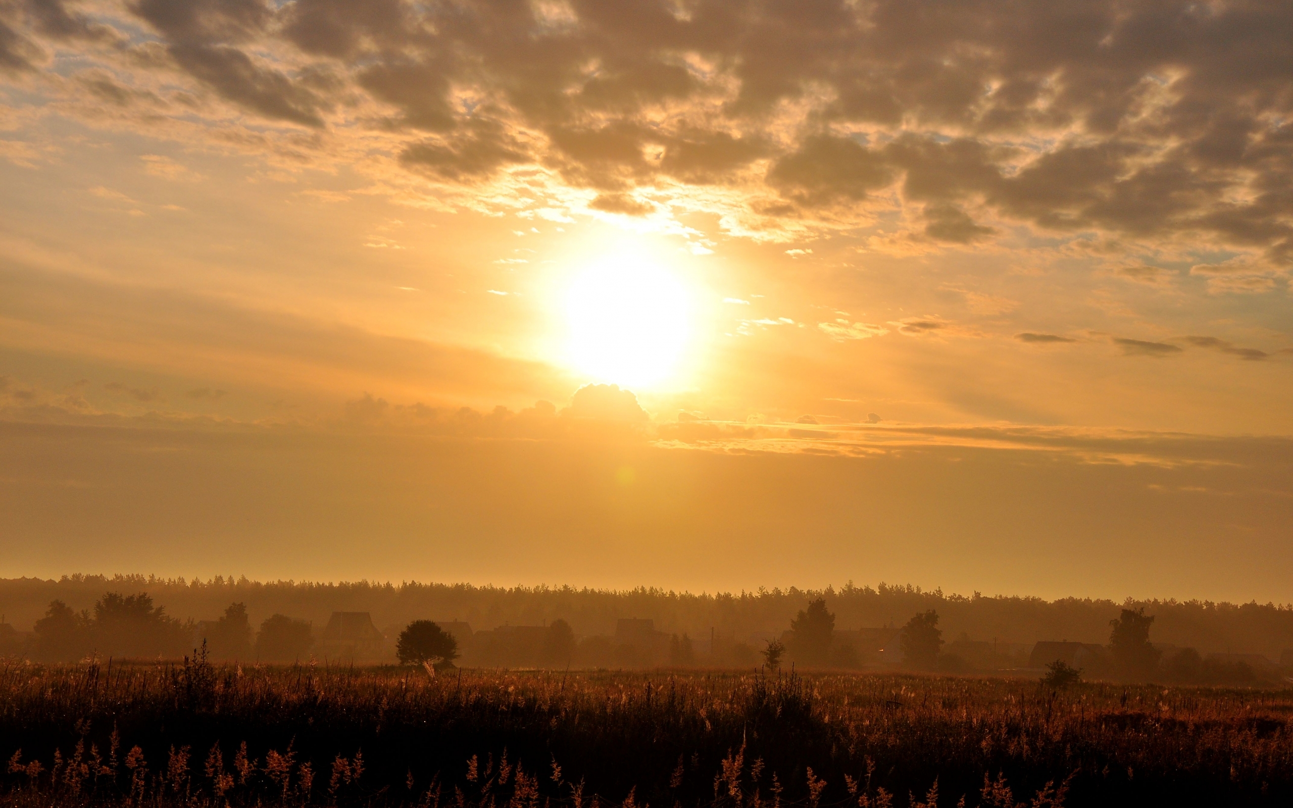 Download mobile wallpaper Sunset, Landscape, Sun, Nature for free.
