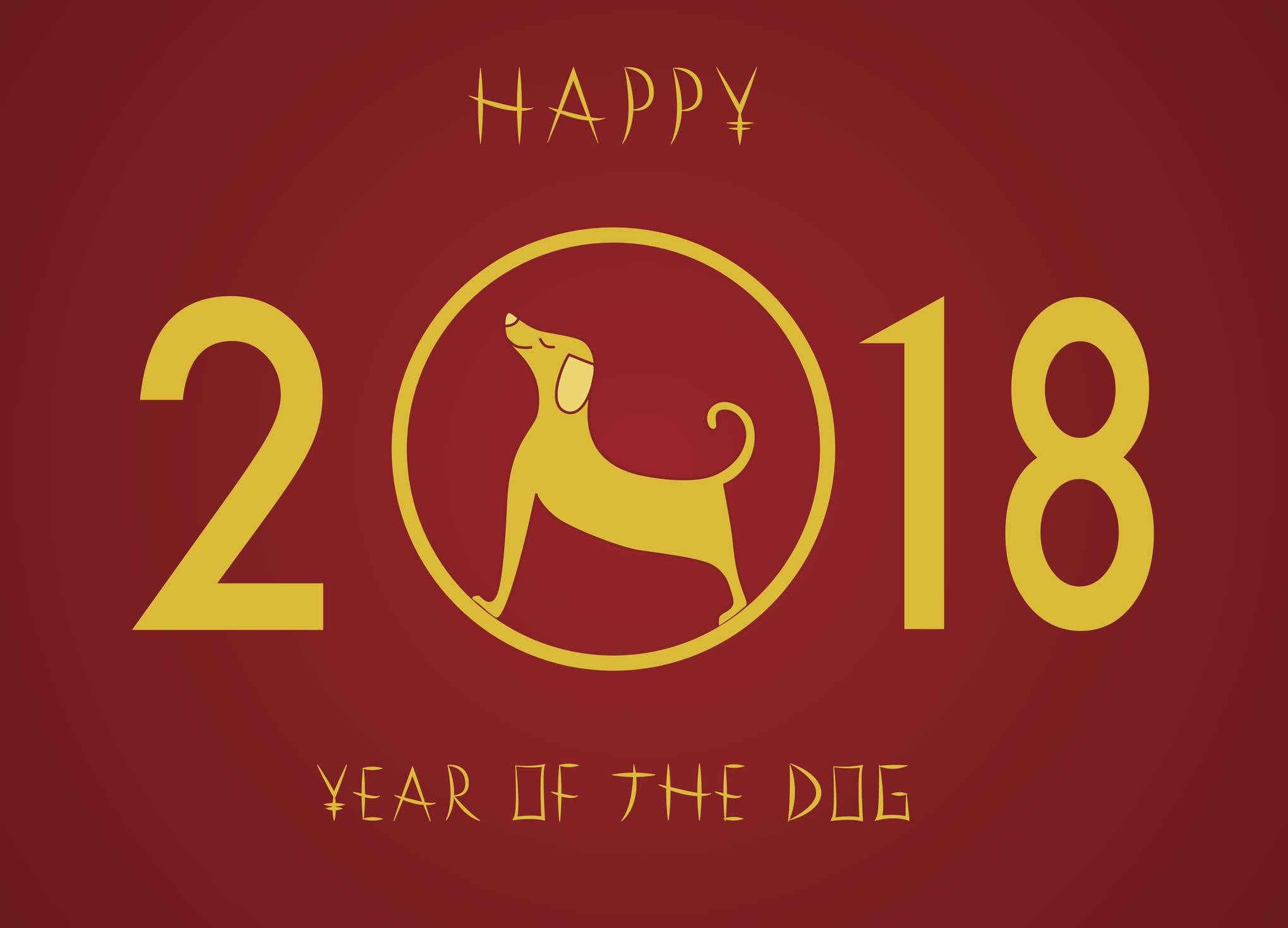 Handy-Wallpaper Feiertage, Neujahr, Hund, Chinesisches Neujahrsfest kostenlos herunterladen.