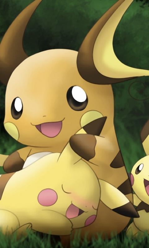 Download mobile wallpaper Anime, Pokémon, Pikachu, Pichu (Pokémon), Raichu (Pokémon) for free.
