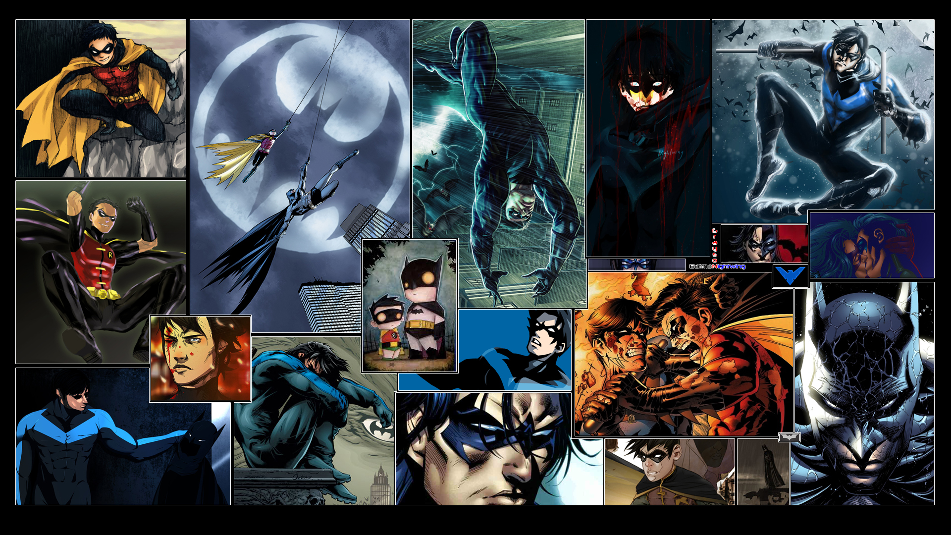 Handy-Wallpaper Batman, Comics, Dc Comics, Nachtschwinge, Robin (Dc Comics), Dick Grayson kostenlos herunterladen.