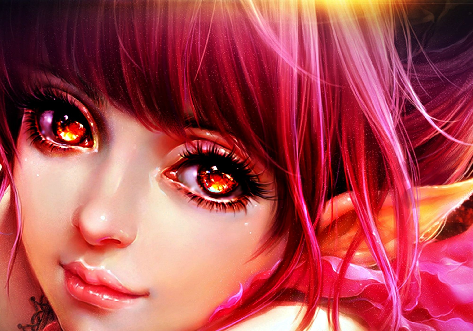 Download mobile wallpaper Anime, Girl, Face, Pink Hair for free.