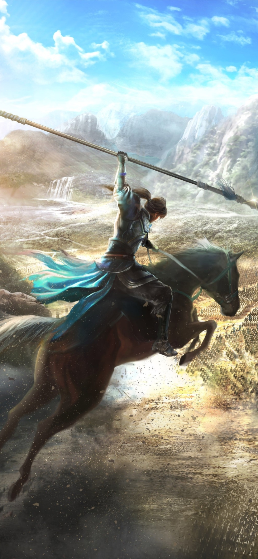 Download mobile wallpaper Warrior, Horse, Spear, Video Game, Dynasty Warriors 9 for free.
