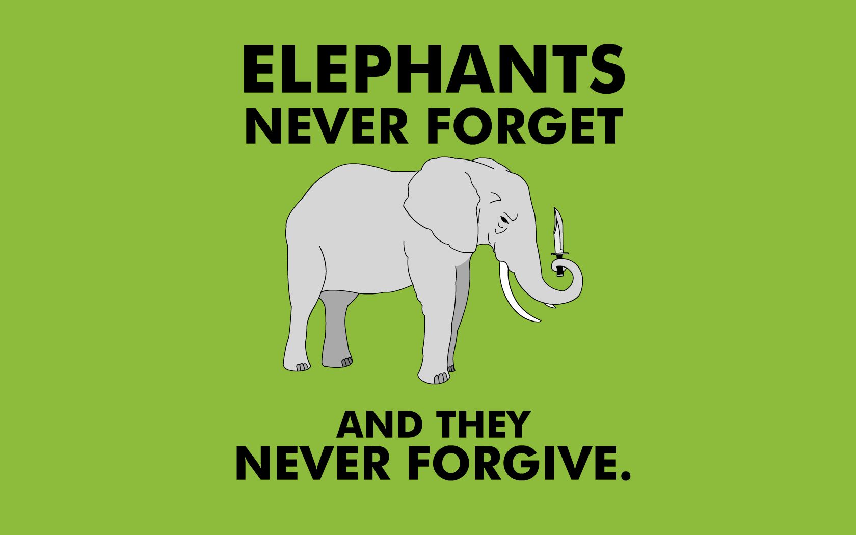 Laden Sie das Humor, Tiere, Dunkel, Karikatur, Elefant-Bild kostenlos auf Ihren PC-Desktop herunter