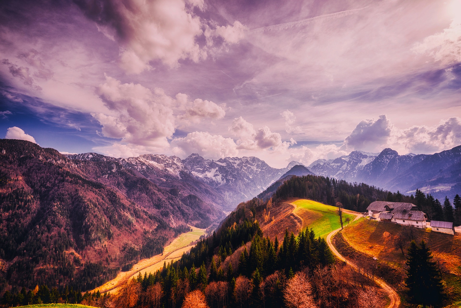 Handy-Wallpaper Landschaft, Herbst, Wald, Gebirge, Fotografie kostenlos herunterladen.