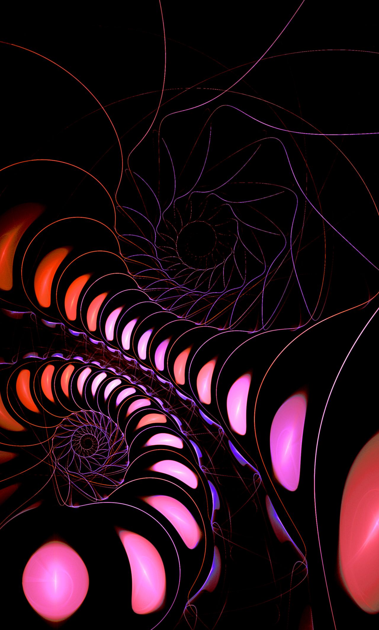 3d, swirling, fractal, spiral, confused, intricate, involute Full HD
