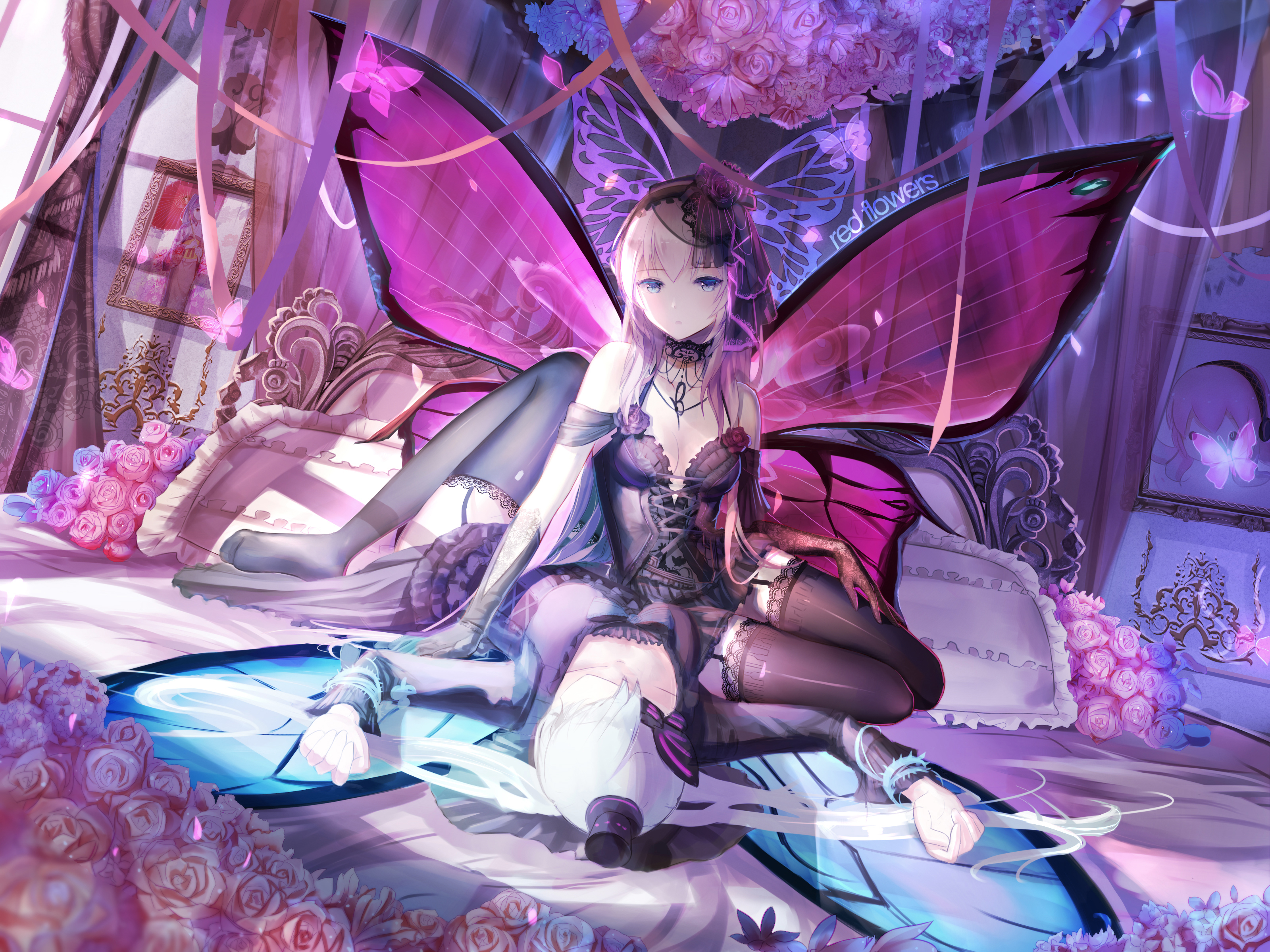 Free download wallpaper Anime, Butterfly, Vocaloid, Hatsune Miku, Ia (Vocaloid) on your PC desktop