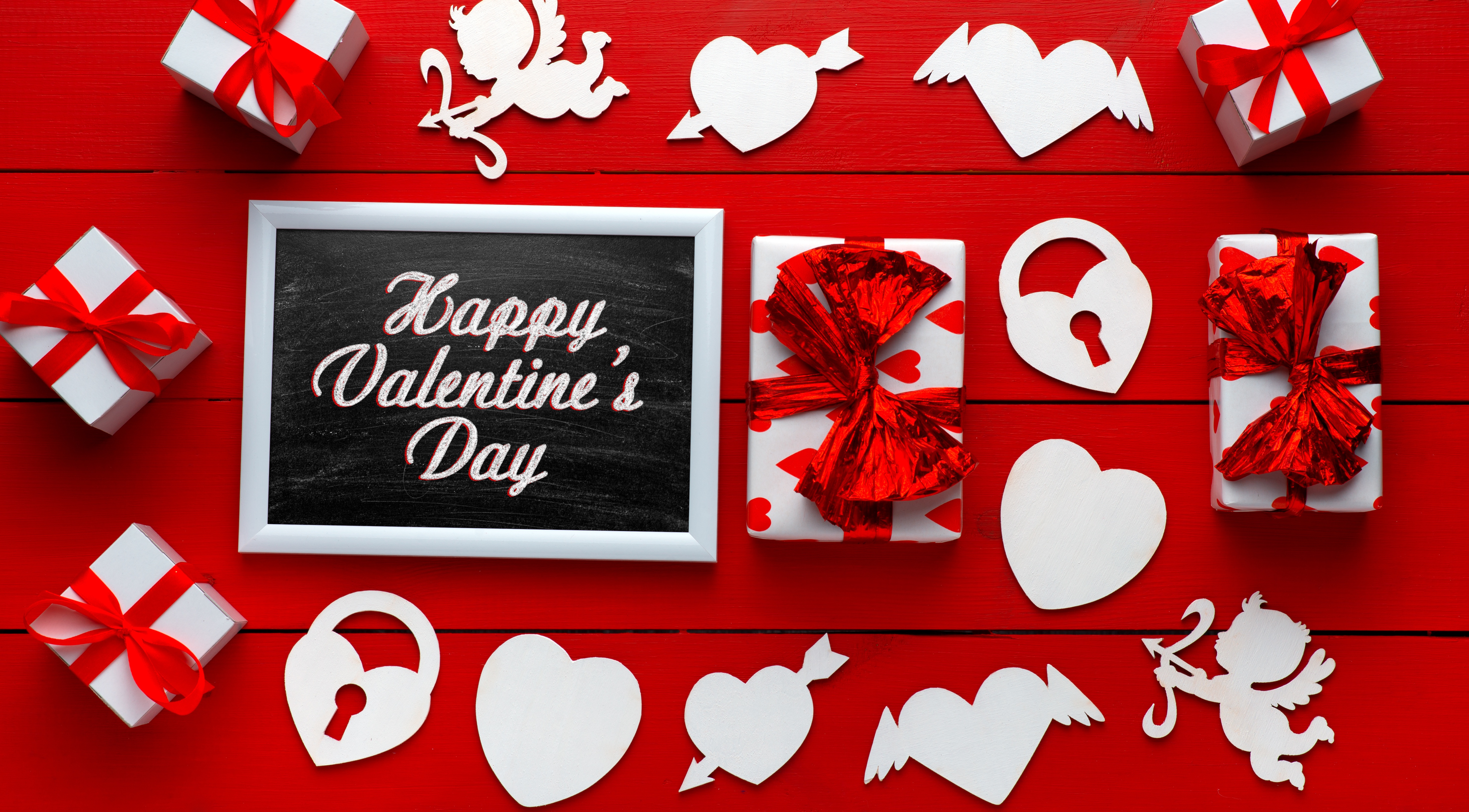 PCデスクトップに贈り物, 愛する, バレンタイン・デー, ホリデー, ハッピーバレンタインデー画像を無料でダウンロード