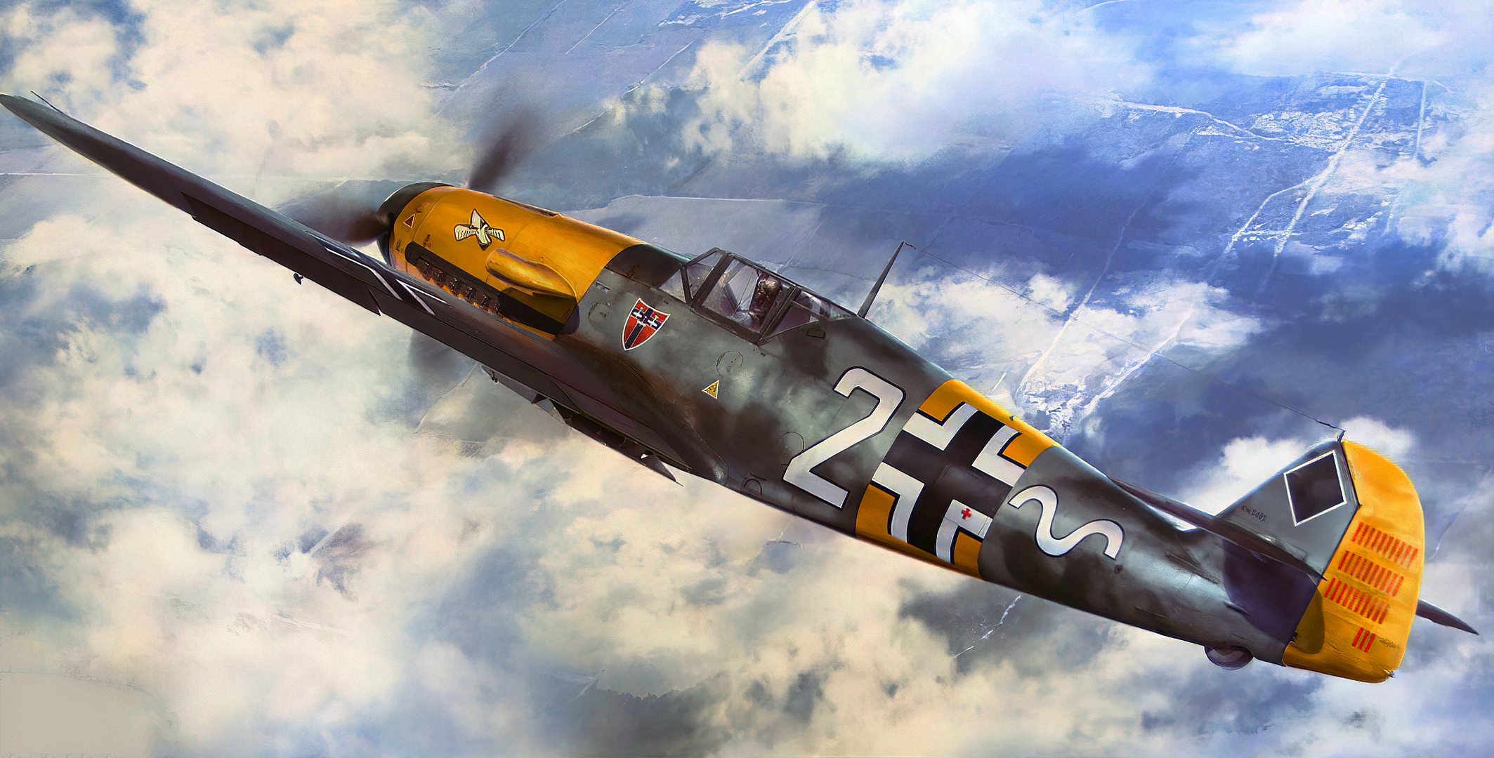 Download mobile wallpaper Aircraft, Military, Warplane, Messerschmitt Bf 109, Military Aircraft for free.