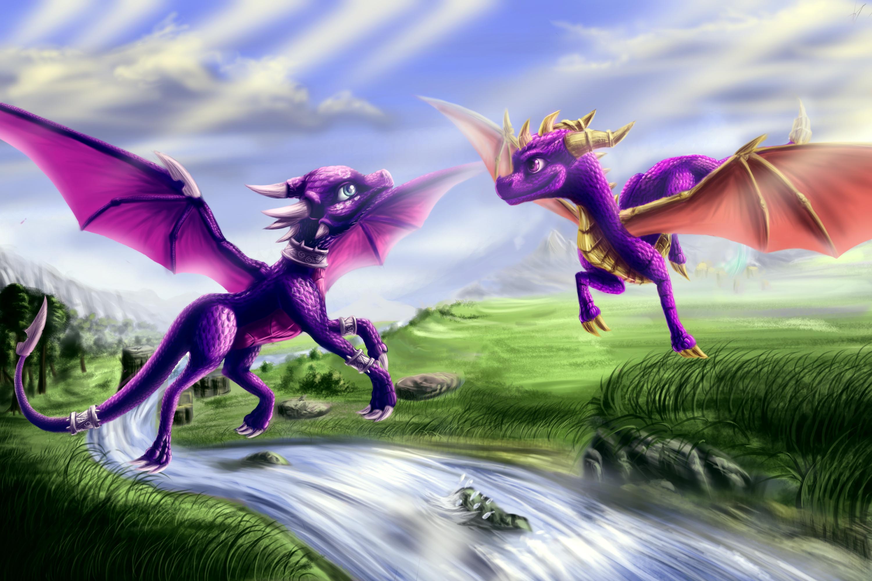 717617 descargar fondo de pantalla videojuego, the legend of spyro: dawn of the dragon, cynder (spiro), dragón, spyro (personaje): protectores de pantalla e imágenes gratis
