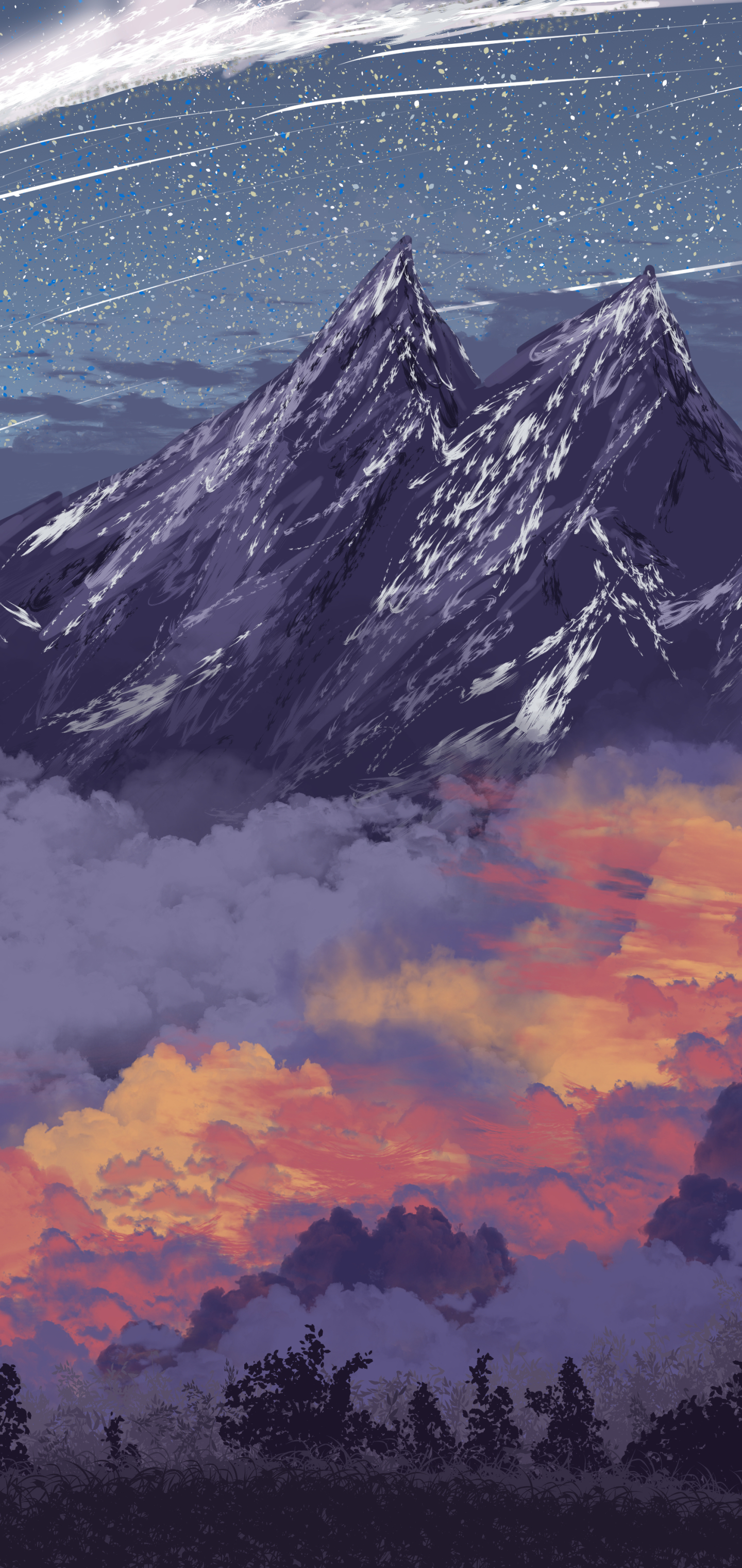Download mobile wallpaper Mountain, Peak, Artistic for free.