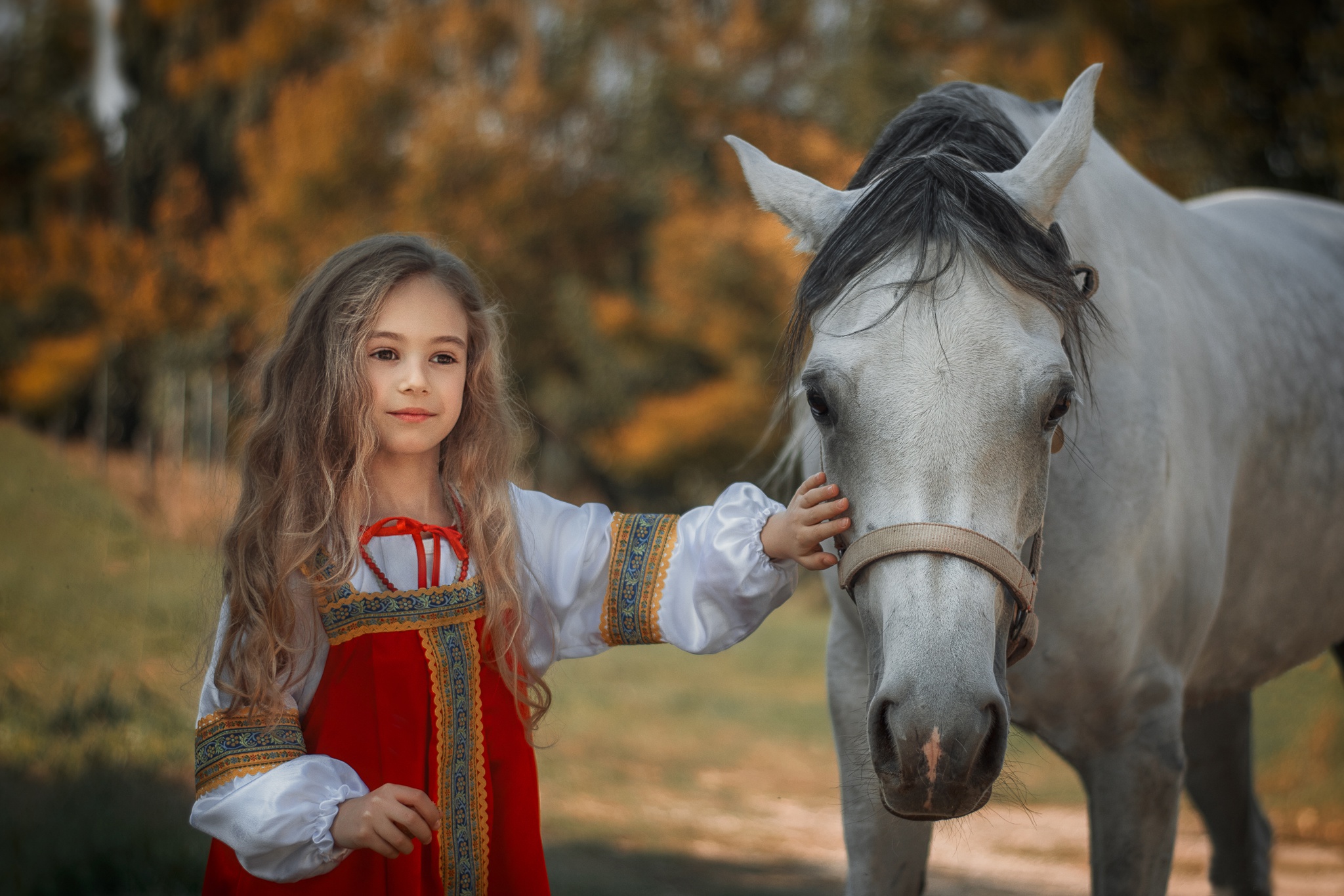 Descarga gratuita de fondo de pantalla para móvil de Niño, Caballo, Fotografía, Rubia, Niñita, Profundidad De Campo.