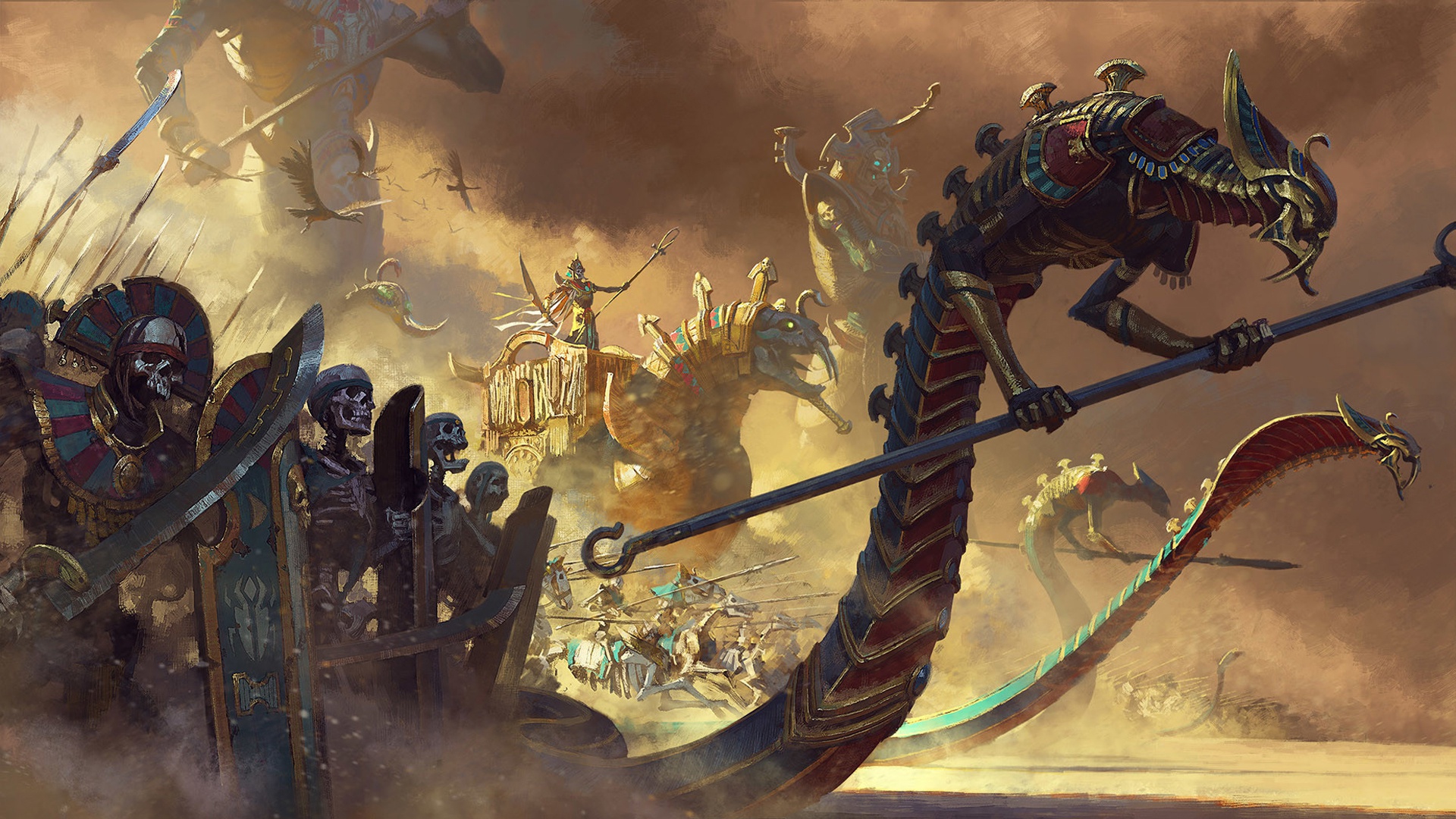 443959 descargar imagen videojuego, total war: warhammer, escudo, esqueleto, espada, muertos vivientes, guerrero, guerra total: fondos de pantalla y protectores de pantalla gratis