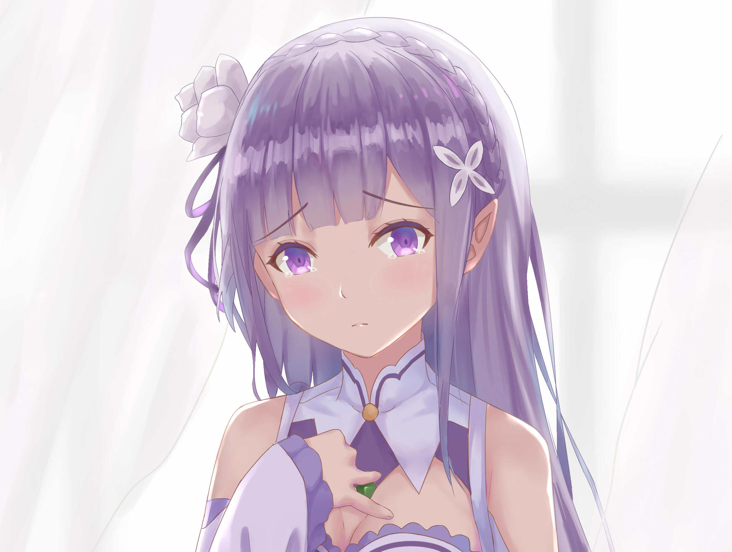 Handy-Wallpaper Animes, Emilia (Re: Zero), Re:zero Das Leben In Einer Anderen Welt Beginnen kostenlos herunterladen.