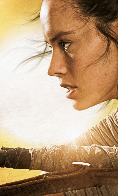 Handy-Wallpaper Filme, Krieg Der Sterne, Star Wars: Episode Vi Das Erwachen Der Macht, Daisy Ridley, Rei (Star Wars) kostenlos herunterladen.