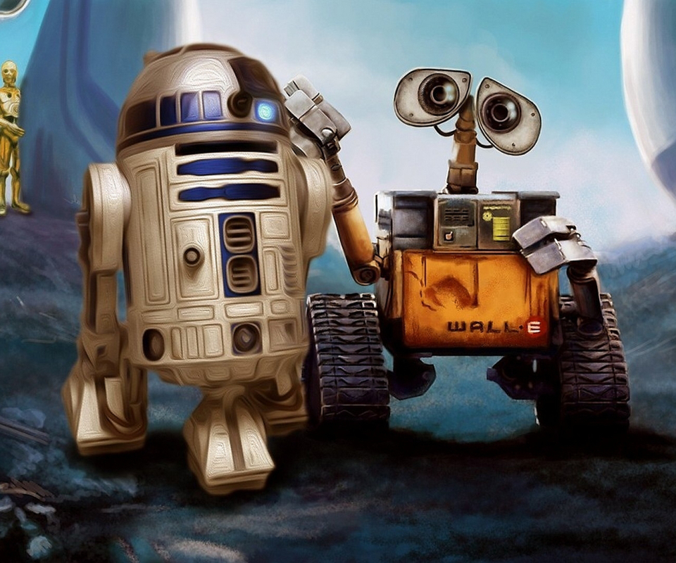 wall·e (character), movie, crossover, r2 d2