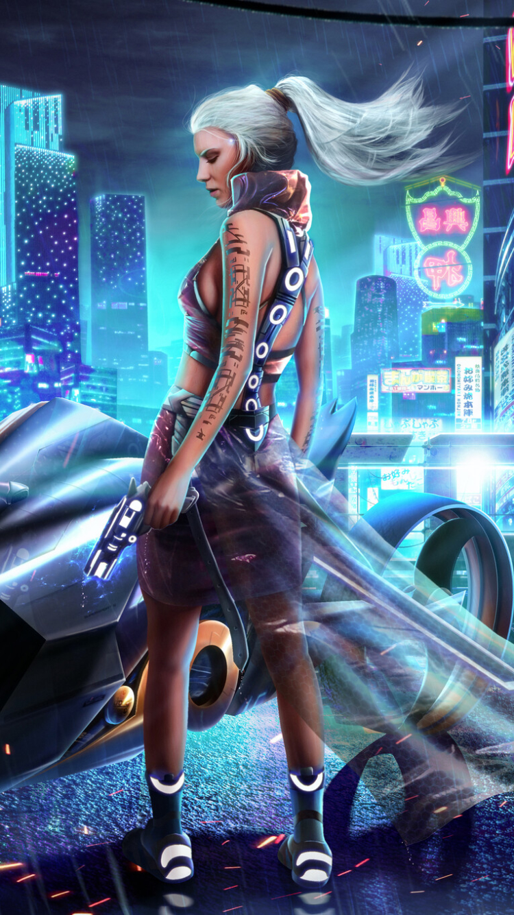 Handy-Wallpaper Cyberpunk, Science Fiction, Futuristisch kostenlos herunterladen.