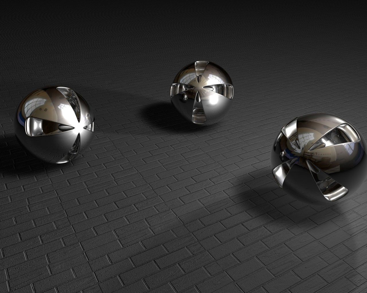 metal, balls, 3d, surface, smooth, form, stone, three