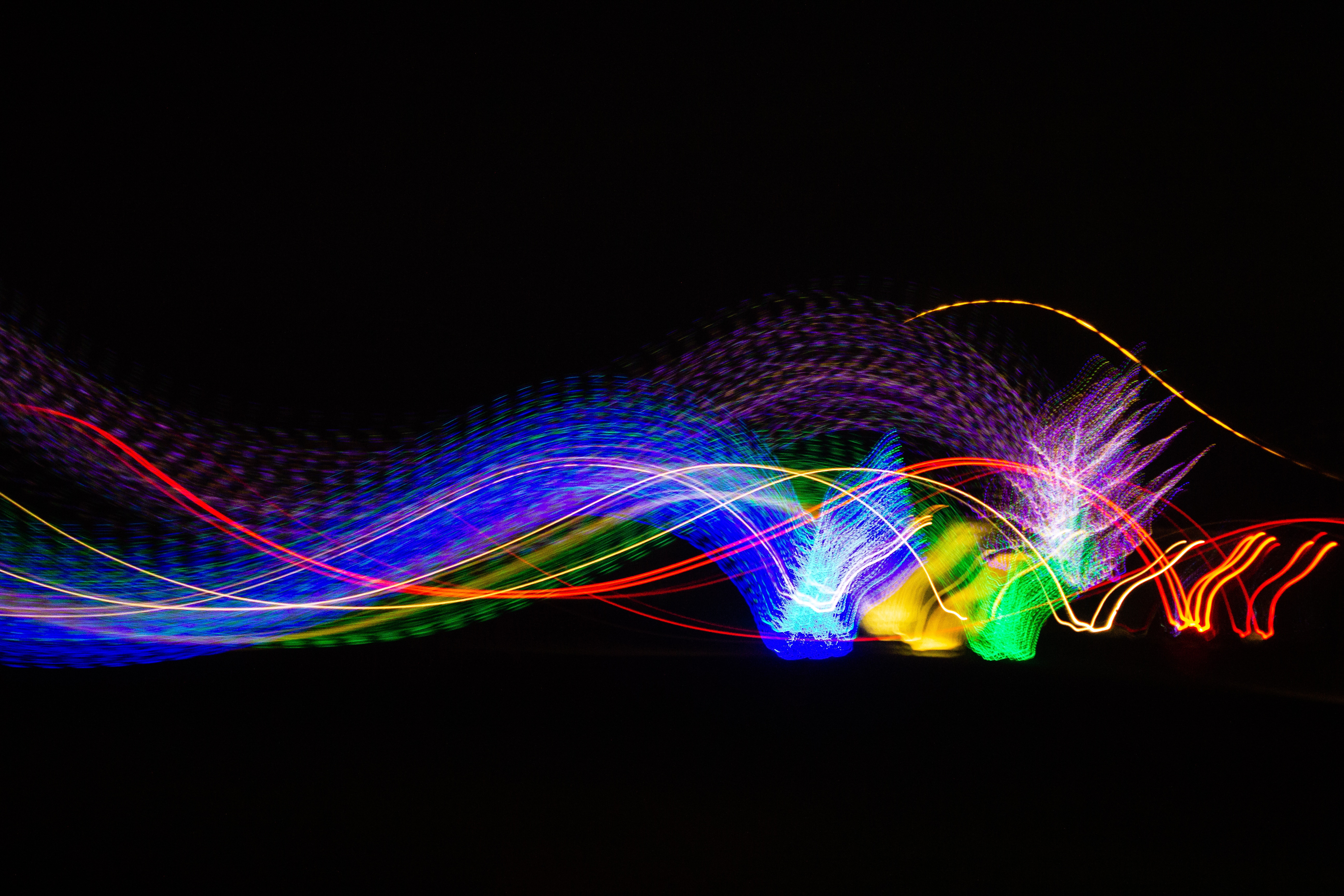 movement, lines, abstract, shine, light, multicolored, motley, traffic, long term exposure