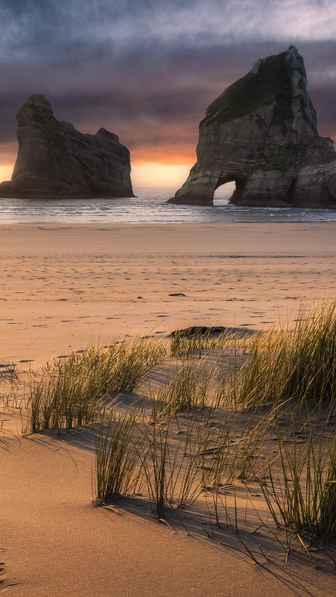 Descarga gratuita de fondo de pantalla para móvil de Playa, Horizonte, Nueva Zelanda, Arco, Arco Natural, Tierra/naturaleza.