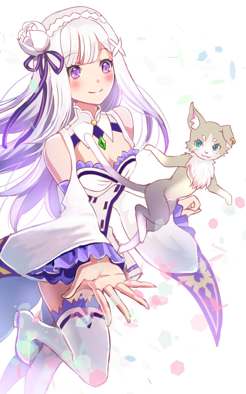 Handy-Wallpaper Animes, Emilia (Re: Zero), Re:zero Das Leben In Einer Anderen Welt Beginnen kostenlos herunterladen.