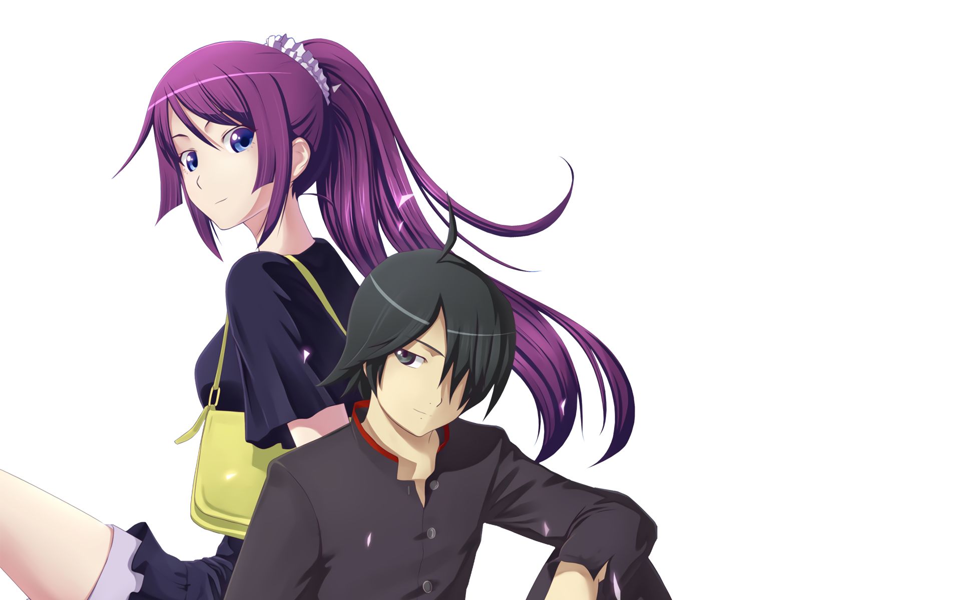 Laden Sie das Animes, Monogatari (Serie), Hitagi Senjogahara, Koyomi Araragi-Bild kostenlos auf Ihren PC-Desktop herunter