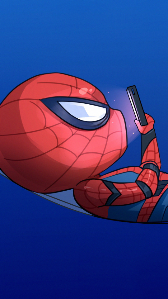 Descarga gratuita de fondo de pantalla para móvil de Teléfono Inteligente, Historietas, Spider Man, Chibi.