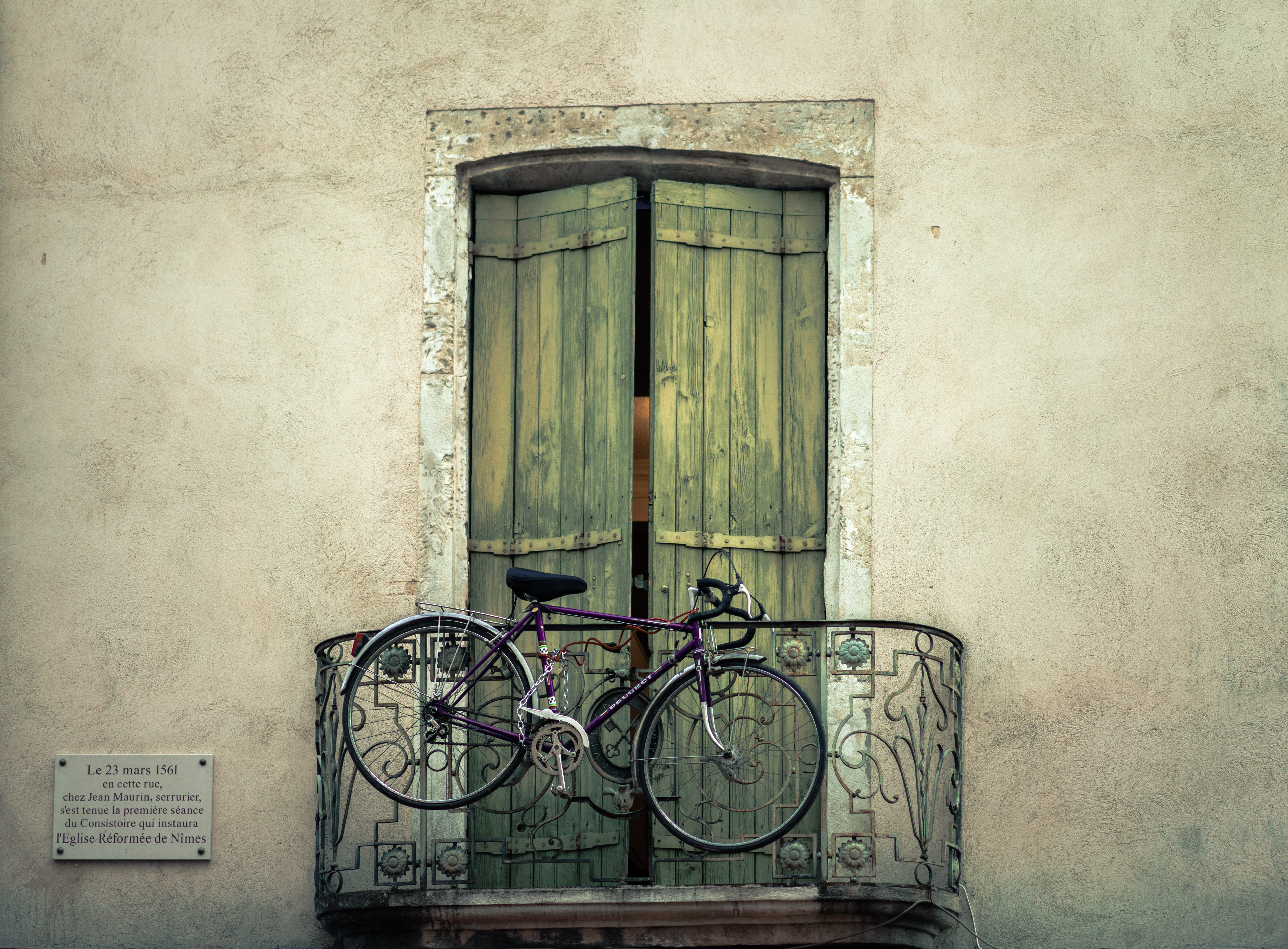 miscellanea, bicycle, miscellaneous, wall, door, balcony HD wallpaper