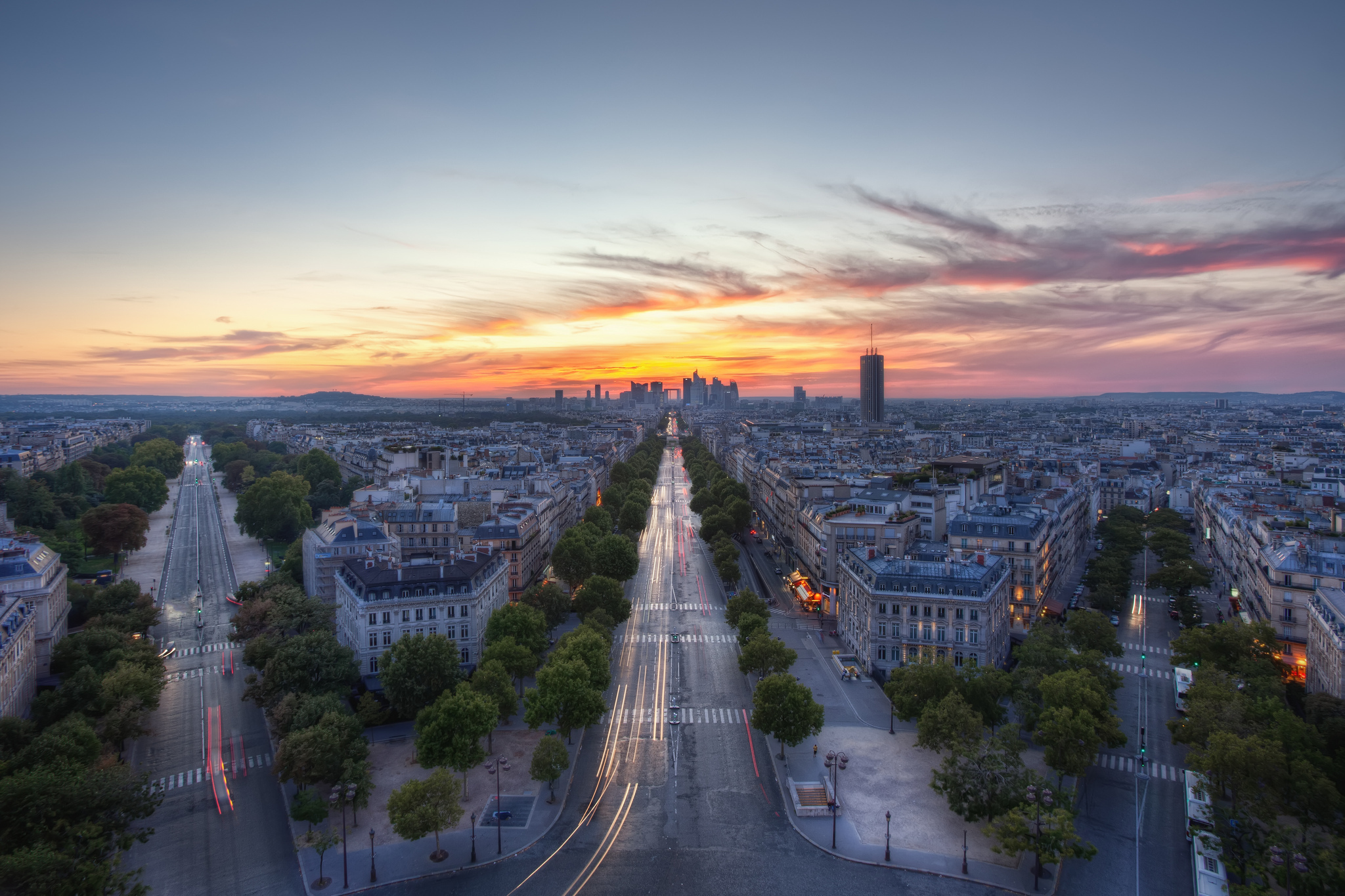 Download mobile wallpaper France, Cityscape, Cities, Man Made, Paris, Sunset for free.
