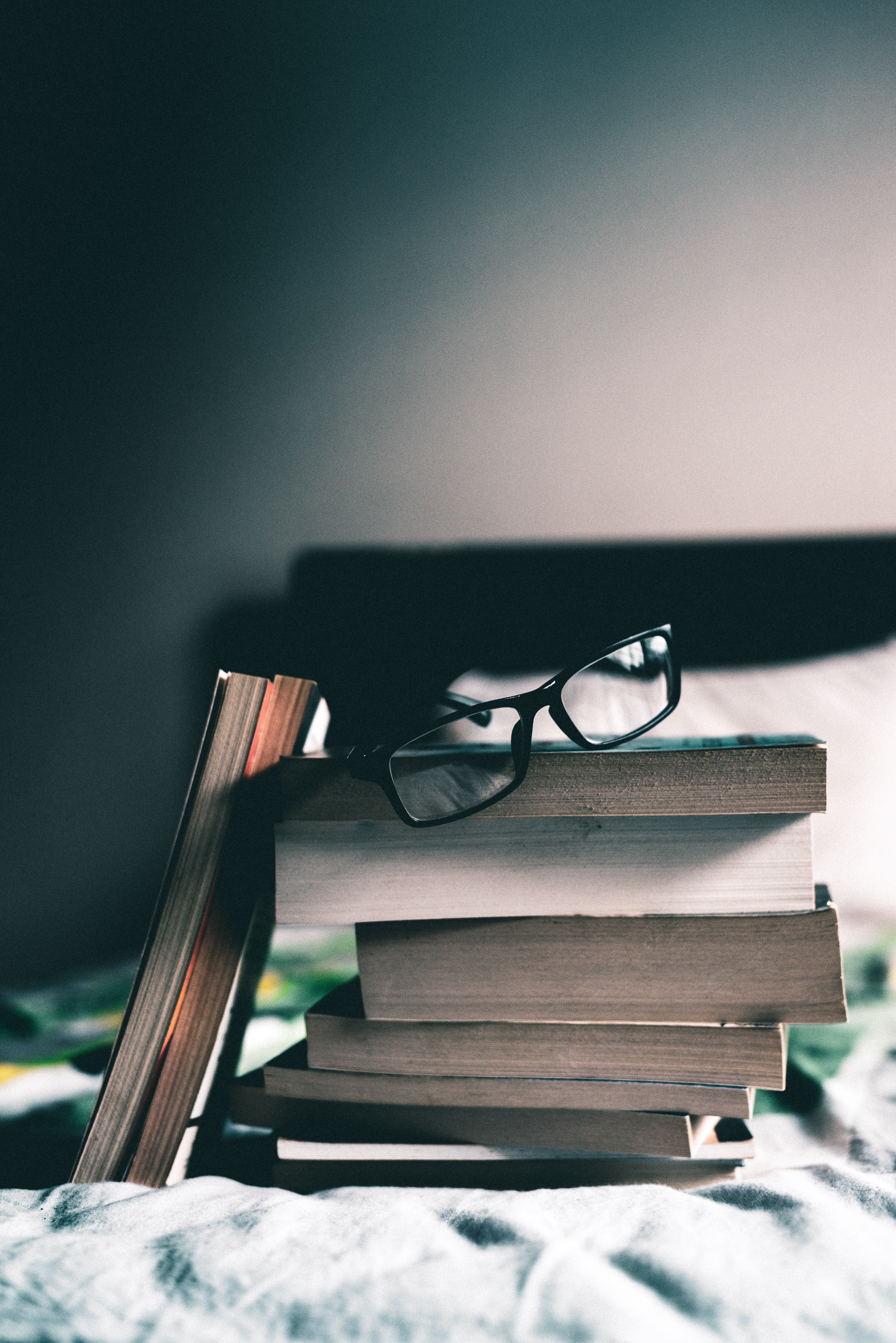 books, reading, spectacles, miscellanea, miscellaneous, glasses, stack, pile