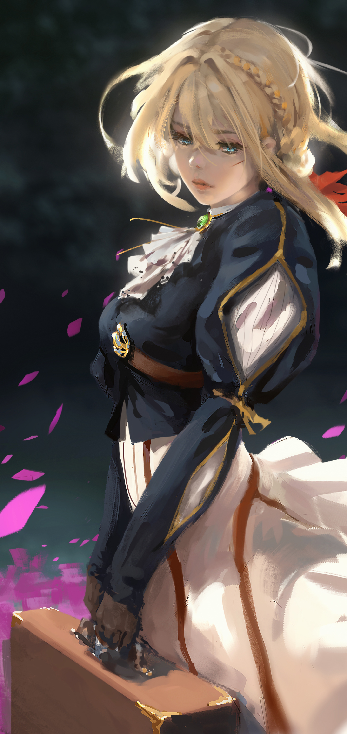 Download mobile wallpaper Anime, Blonde, Blue Eyes, Violet Evergarden (Character), Violet Evergarden for free.