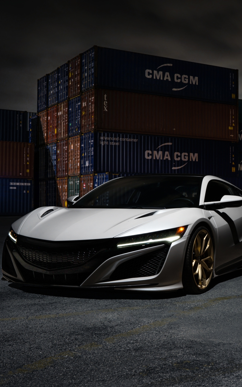 Download mobile wallpaper Acura, Car, Supercar, Vehicle, Vehicles, Silver Car, Acura Nsx for free.