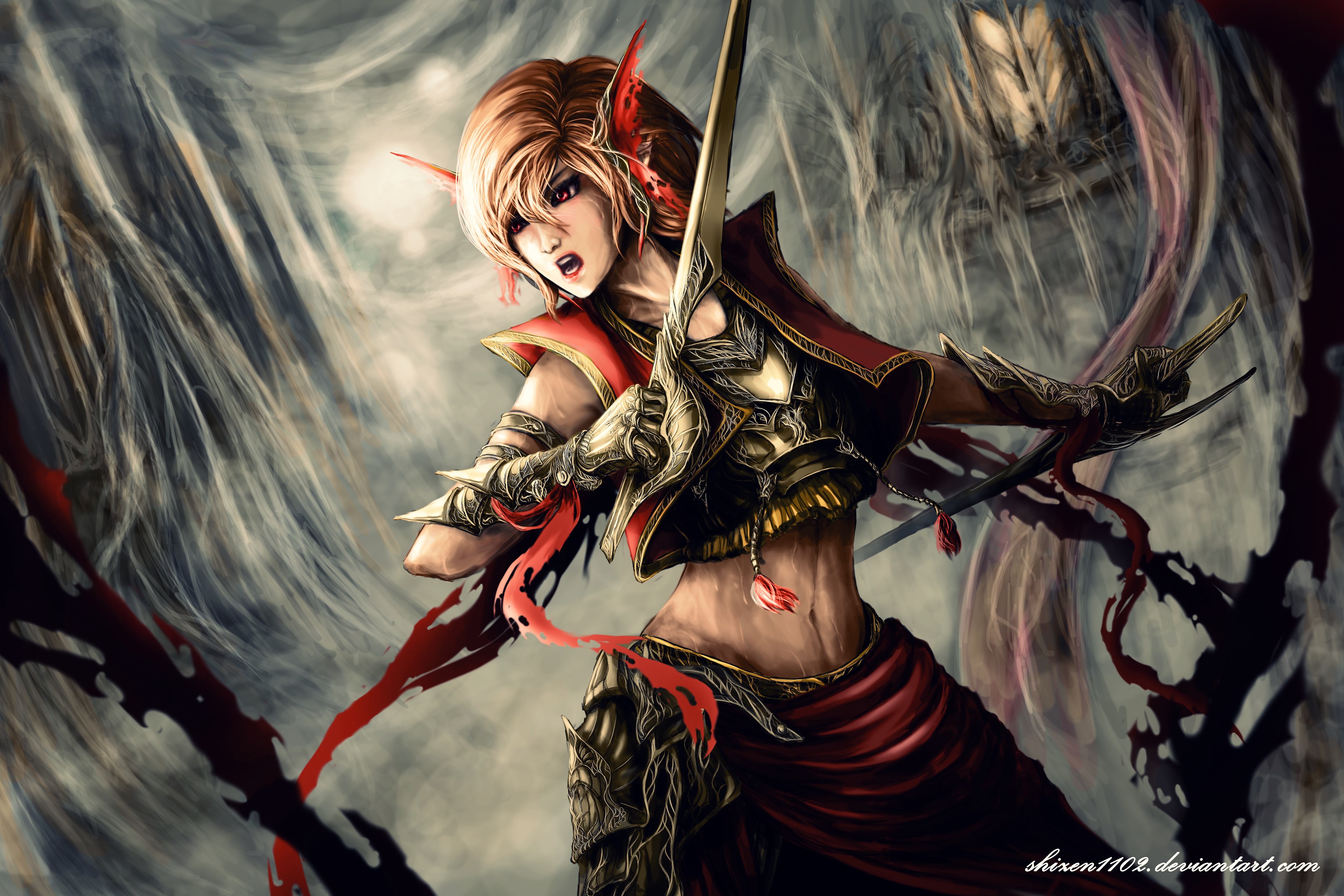 Free download wallpaper Fantasy, Sword, Women Warrior, Woman Warrior on your PC desktop