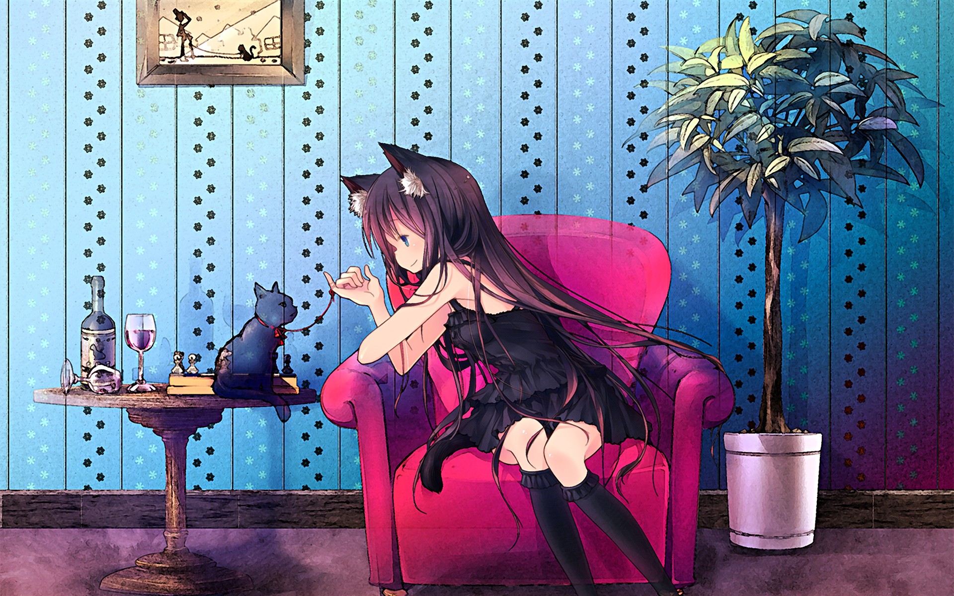 Free download wallpaper Anime, Girl, Cat Girl on your PC desktop