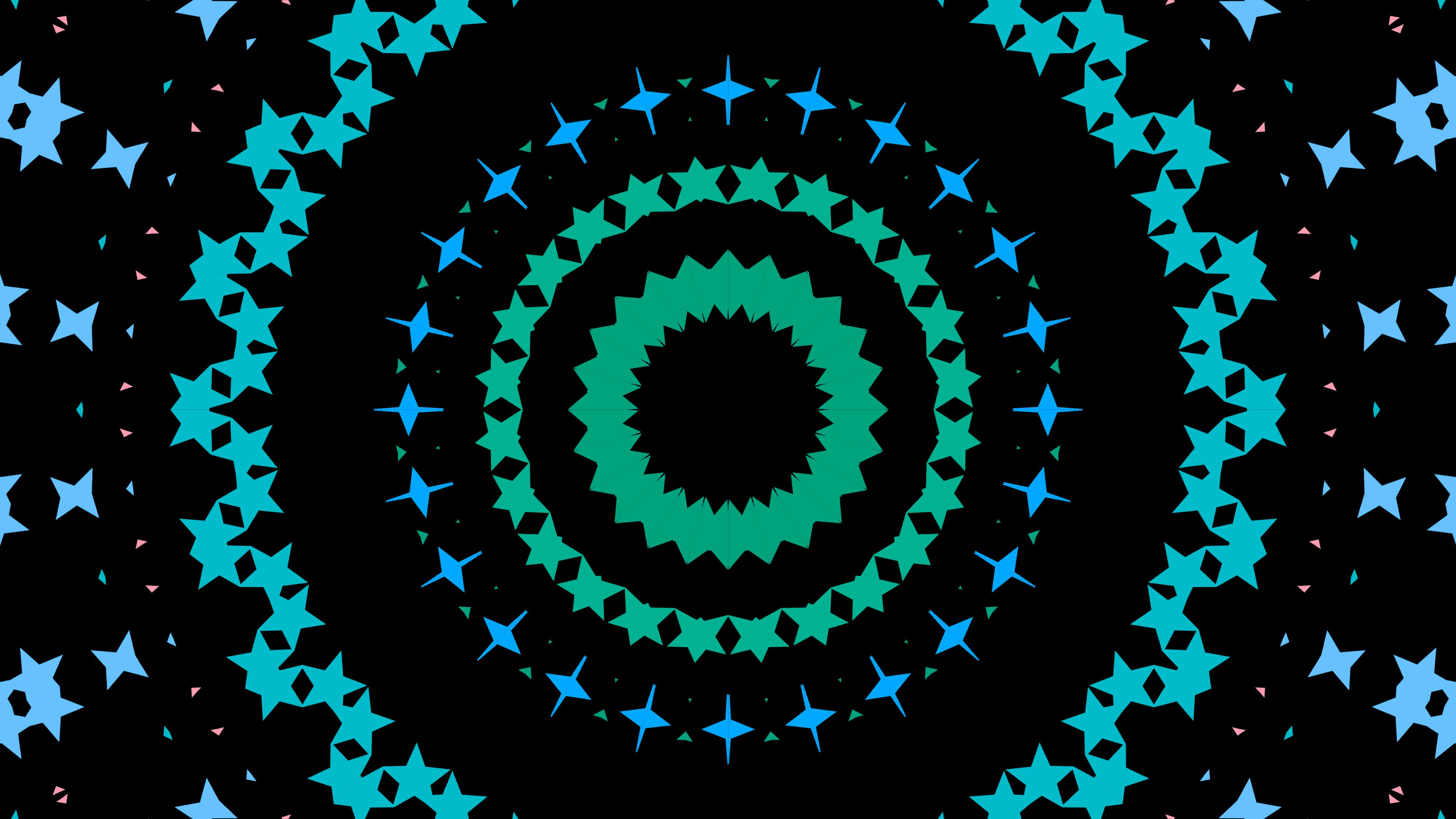Download mobile wallpaper Abstract, Stars, Kaleidoscope for free.