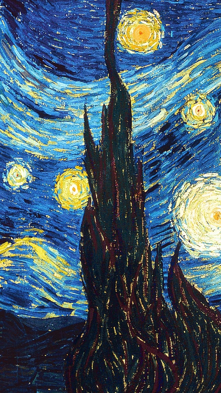 Handy-Wallpaper Malerei, Vincent Van Gogh, Nacht, Künstlerisch kostenlos herunterladen.