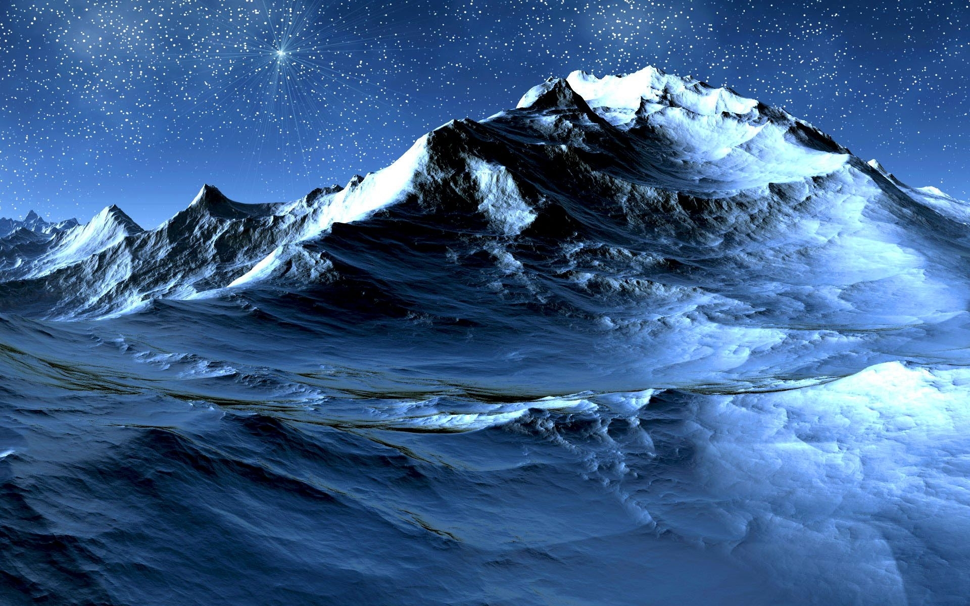 Free download wallpaper Landscape, Mountains, Night on your PC desktop