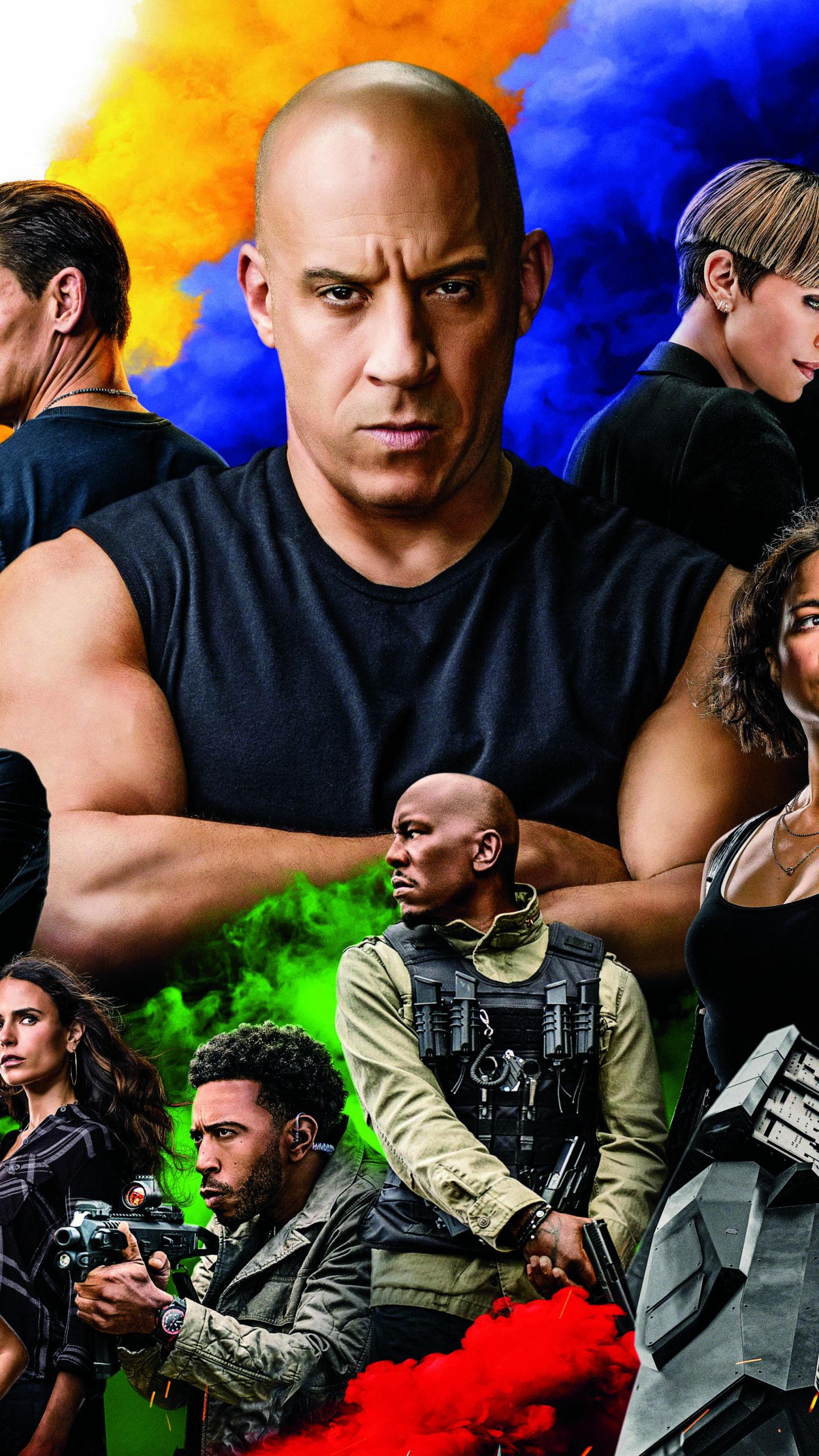 Download mobile wallpaper Fast & Furious, Vin Diesel, Movie, Dominic Toretto, Tyrese Gibson, Ludacris, Roman Pearce, Tej (Fast & Furious), Fast & Furious 9 for free.