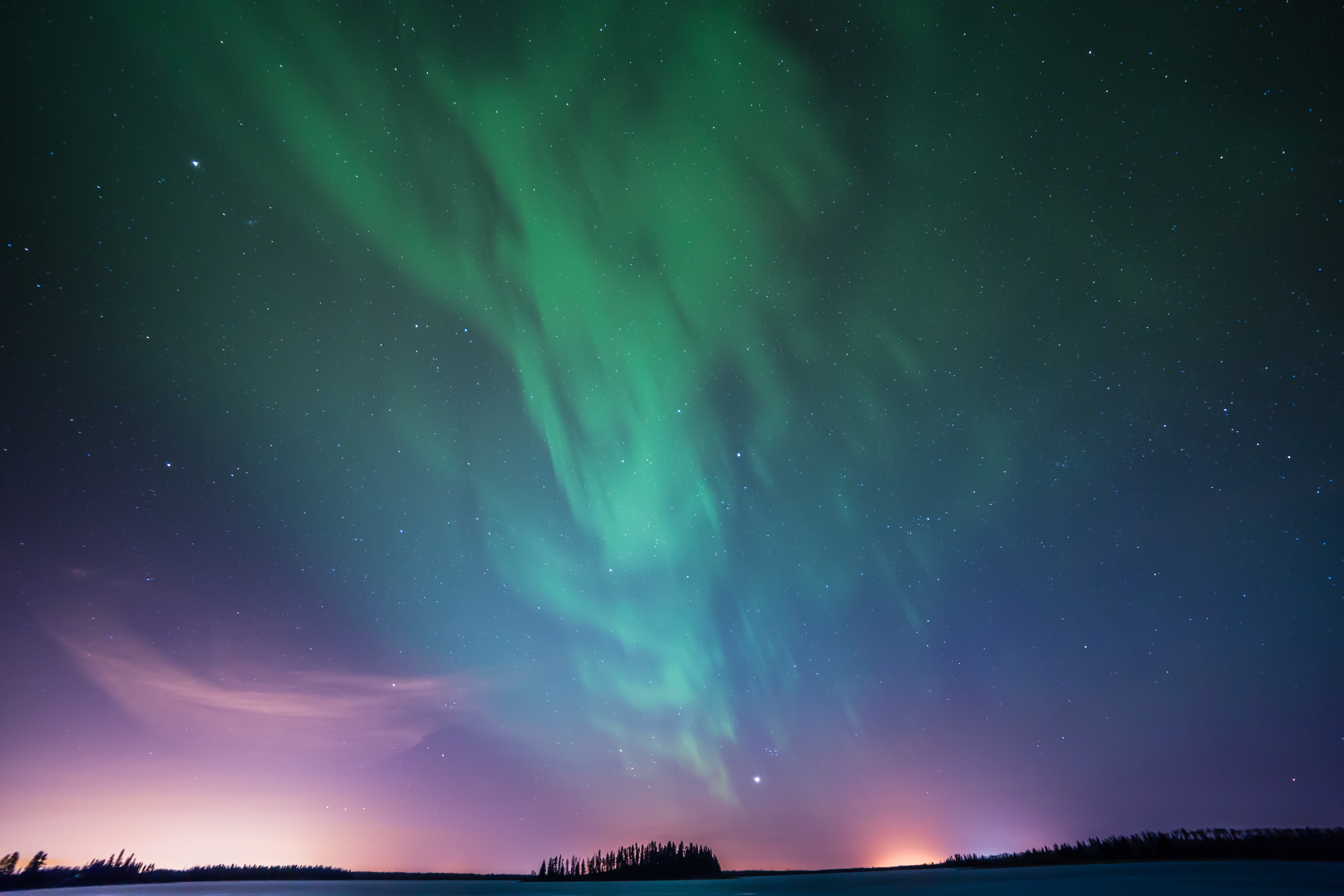 97421 baixar papel de parede aurora boreal, aurora, paisagem, céu, noite, escuro - protetores de tela e imagens gratuitamente