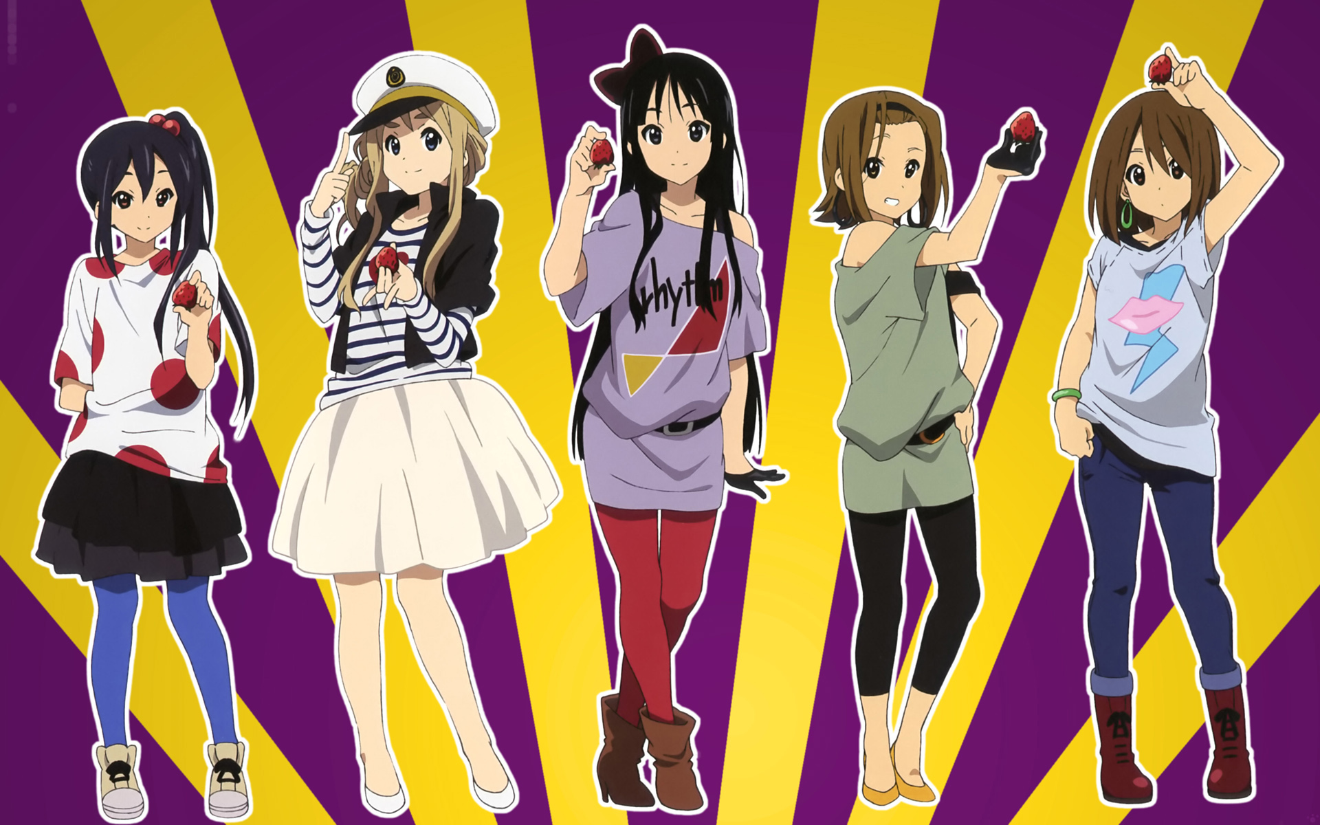 Download mobile wallpaper Anime, Mio Akiyama, K On!, Azusa Nakano, Ritsu Tainaka, Tsumugi Kotobuki, Yui Hirasawa for free.