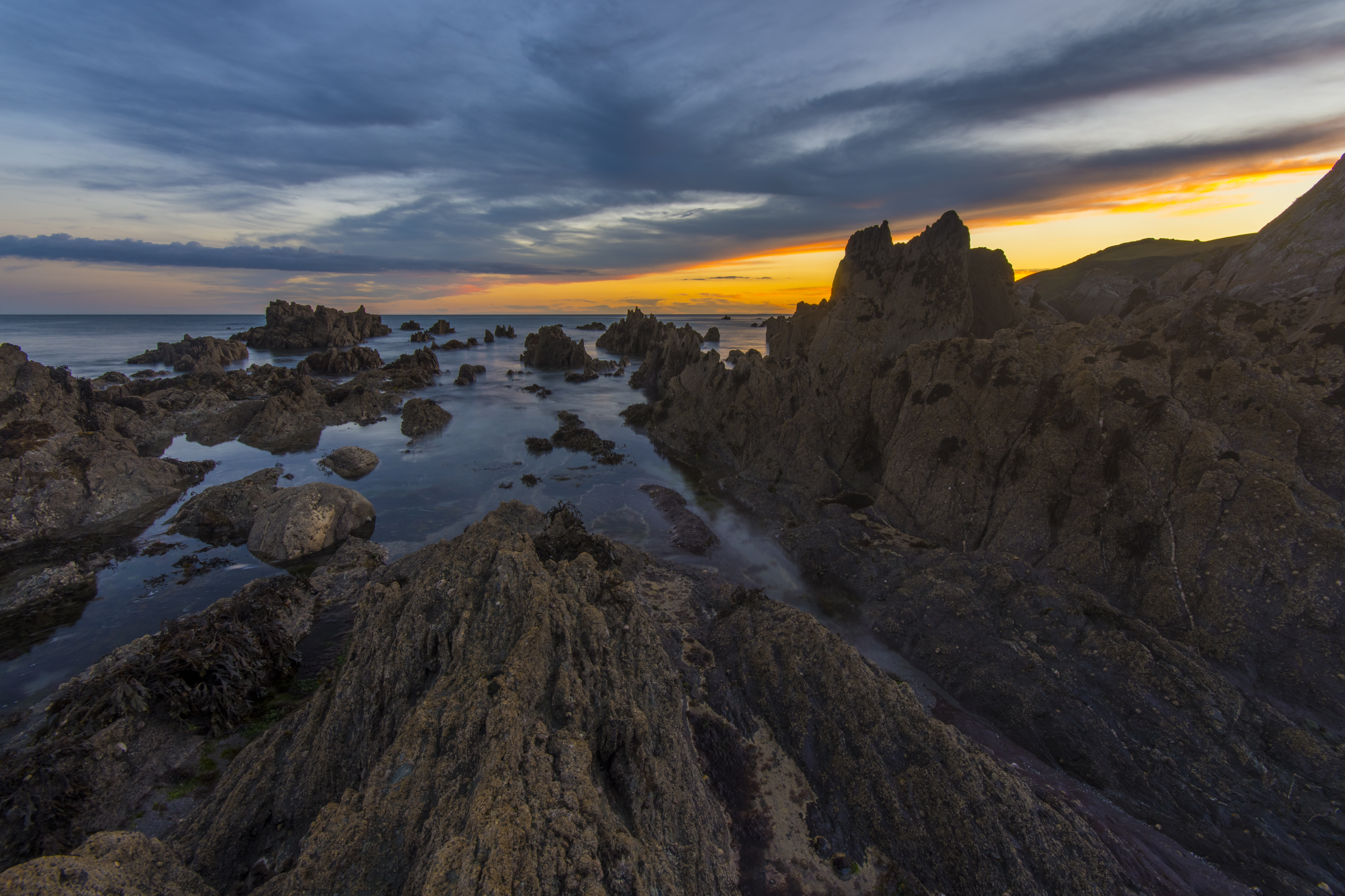 Laden Sie das Natur, Sunset, Stones, Sky, Sea, Felsen, Die Steine-Bild kostenlos auf Ihren PC-Desktop herunter