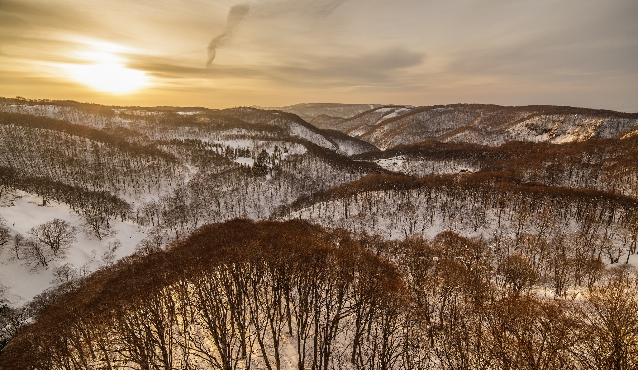 Скачать обои бесплатно Пейзаж, Зима, Природа, Восход Солнца, Земля/природа картинка на рабочий стол ПК