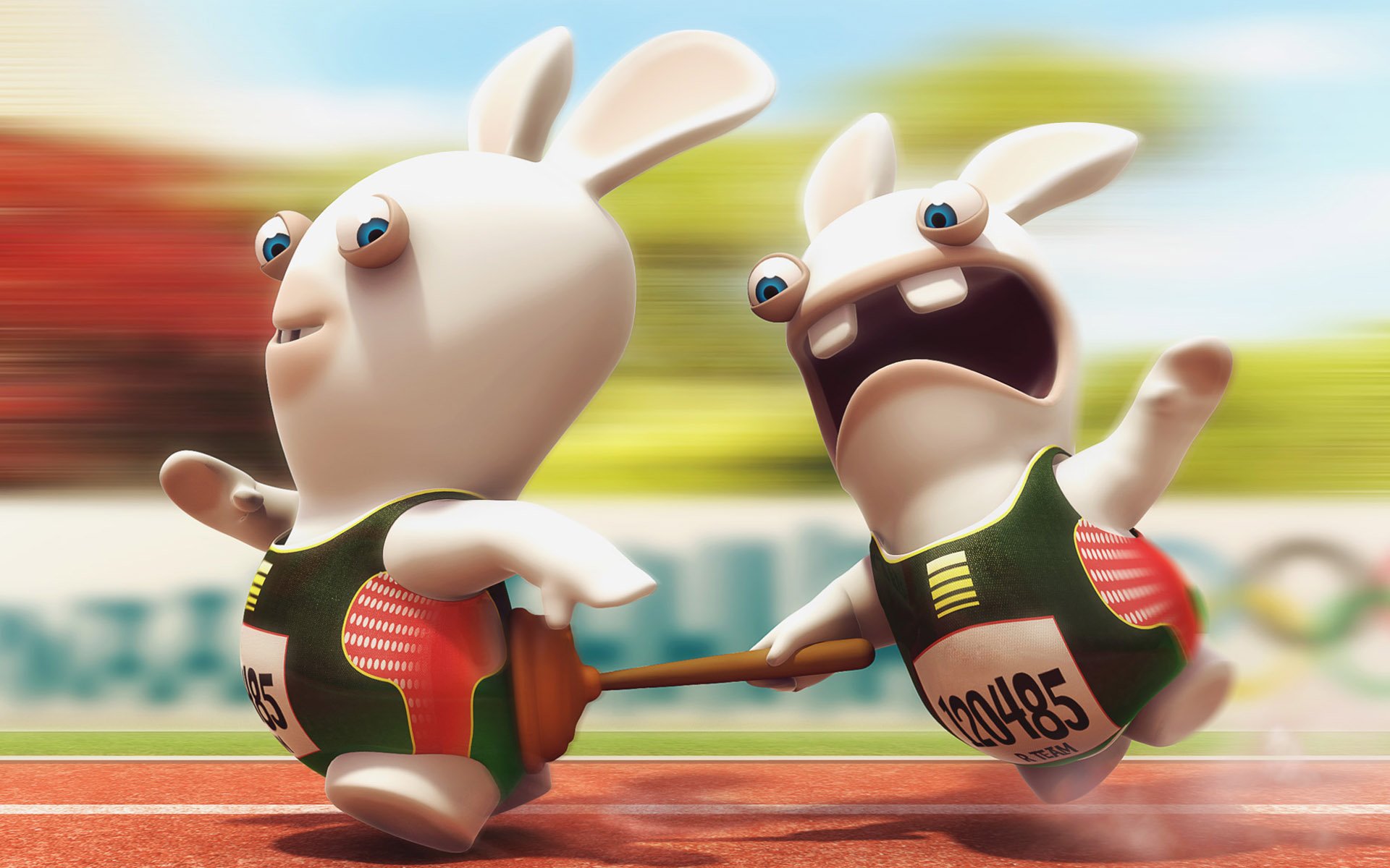 Download mobile wallpaper Video Game, Rayman Raving Rabbids Tv Party for free.