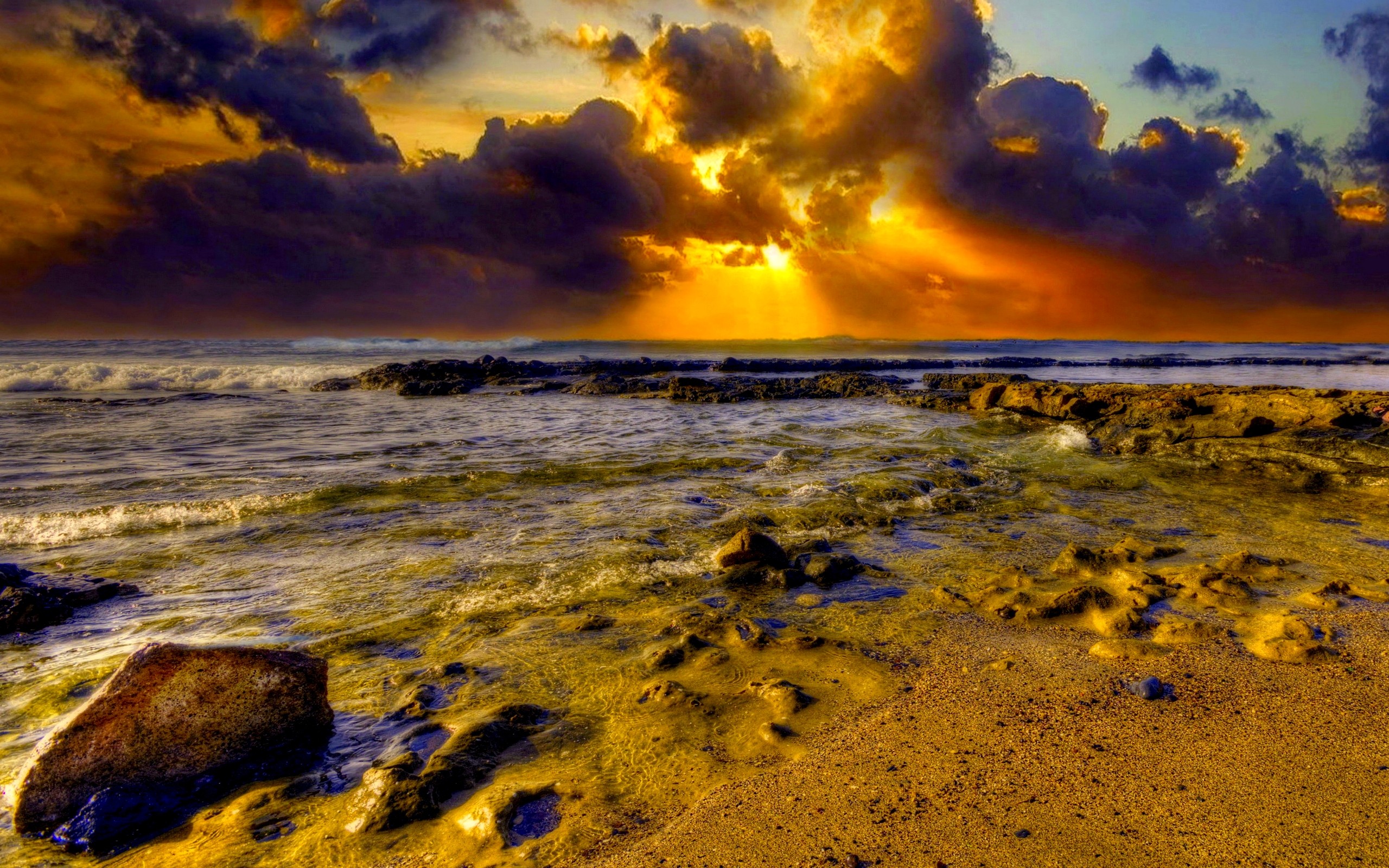 Download mobile wallpaper Sunset, Sky, Sea, Beach, Horizon, Ocean, Earth, Cloud for free.