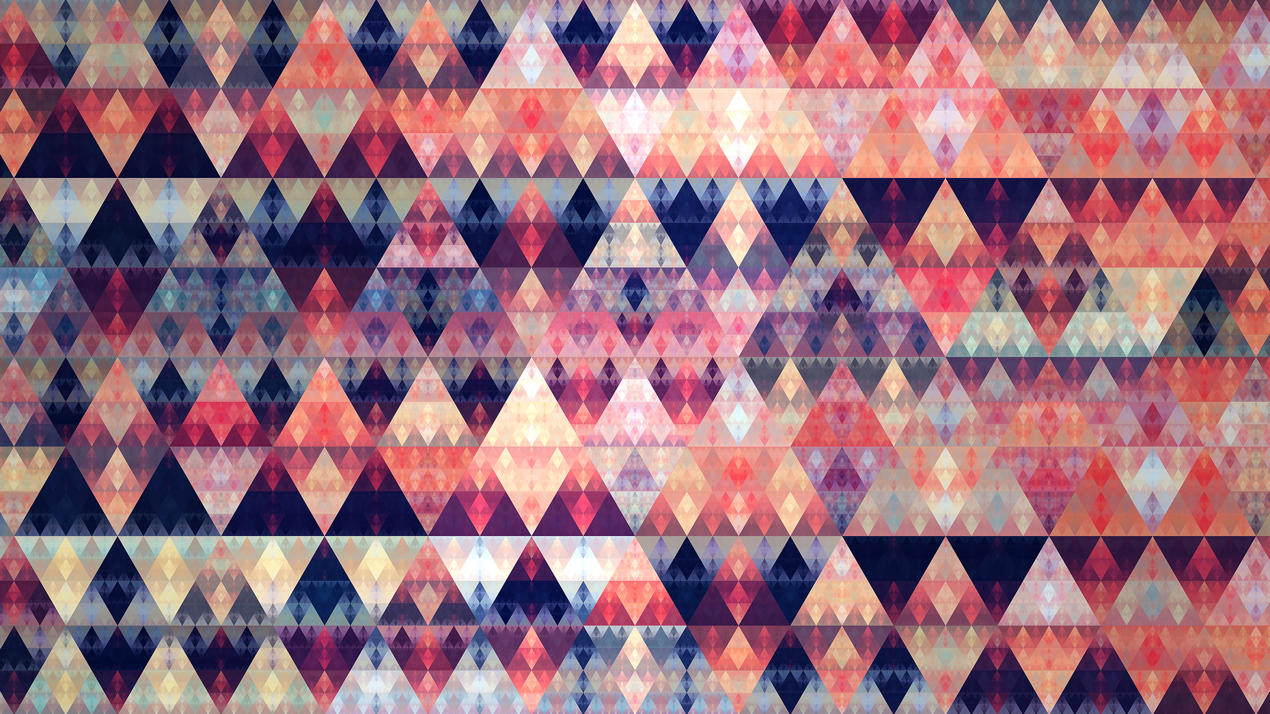 pattern, abstract, fractal, colors, geometry, triangle