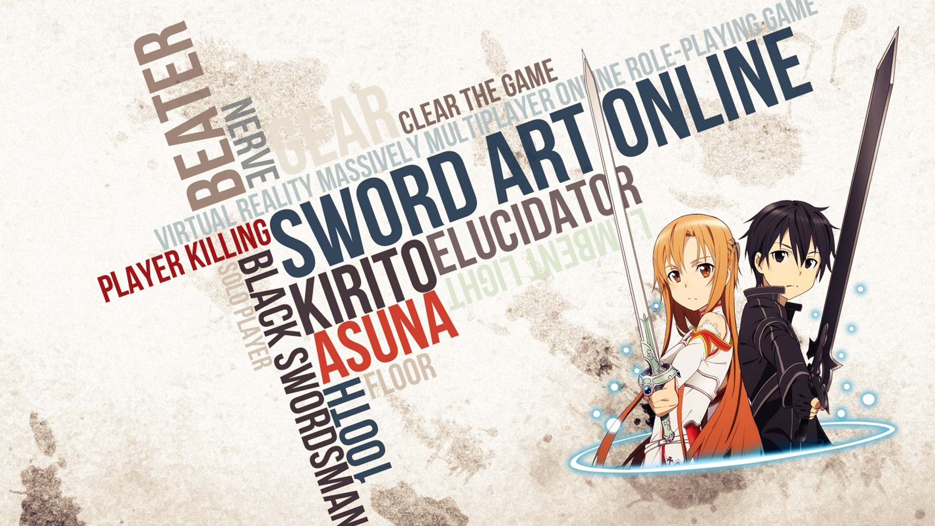 Laden Sie das Animes, Asuna Yuuki, Sword Art Online, Kirito (Schwertkunst Online)-Bild kostenlos auf Ihren PC-Desktop herunter